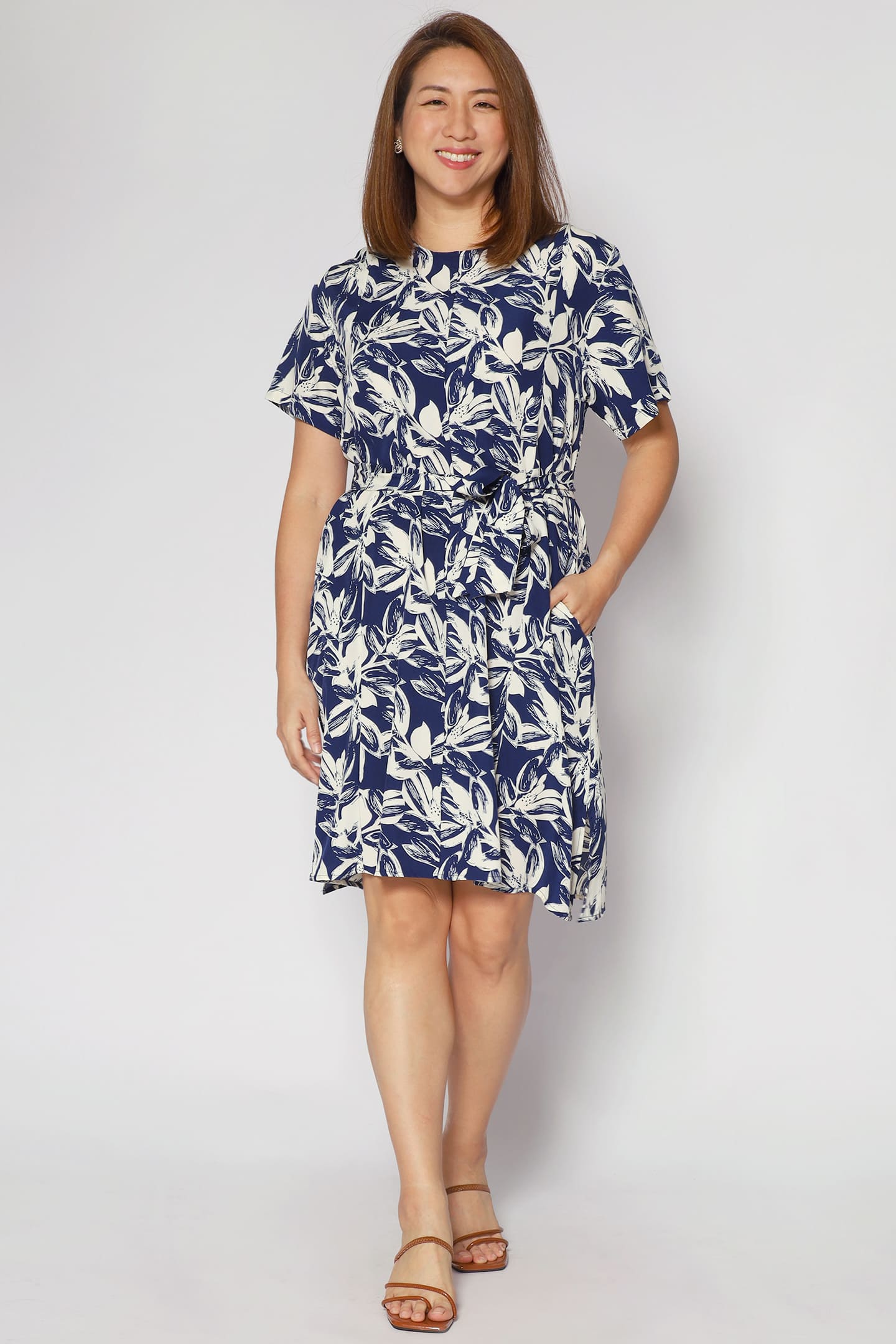 Kiri Dress in Blue Blooms