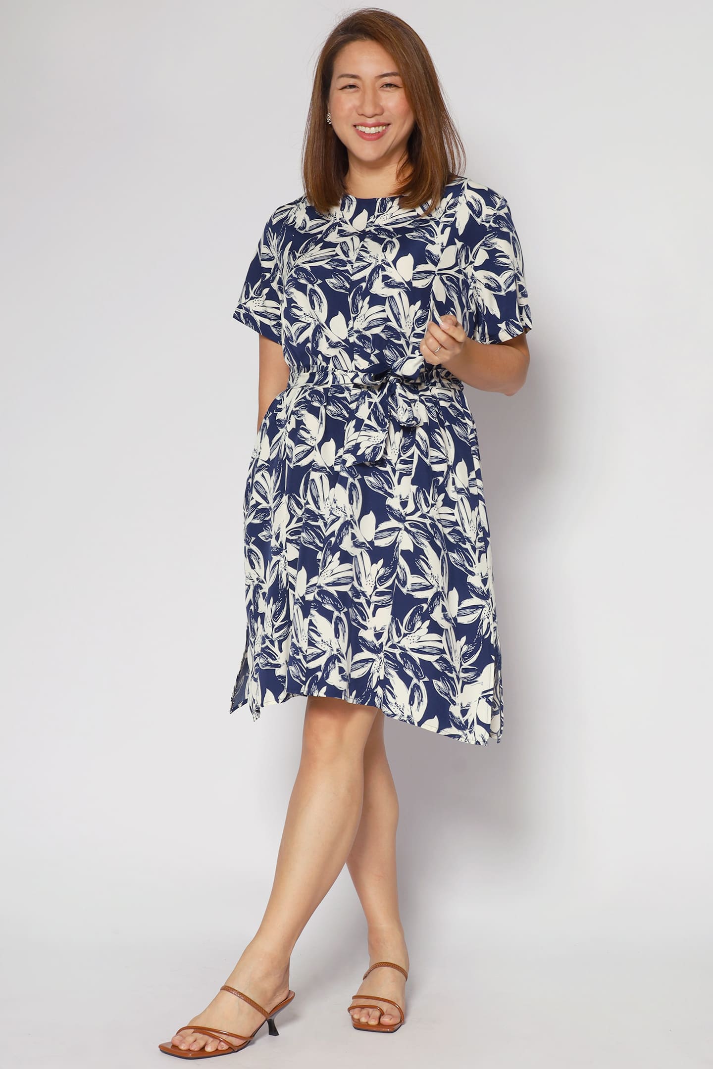 Kiri Dress in Blue Blooms