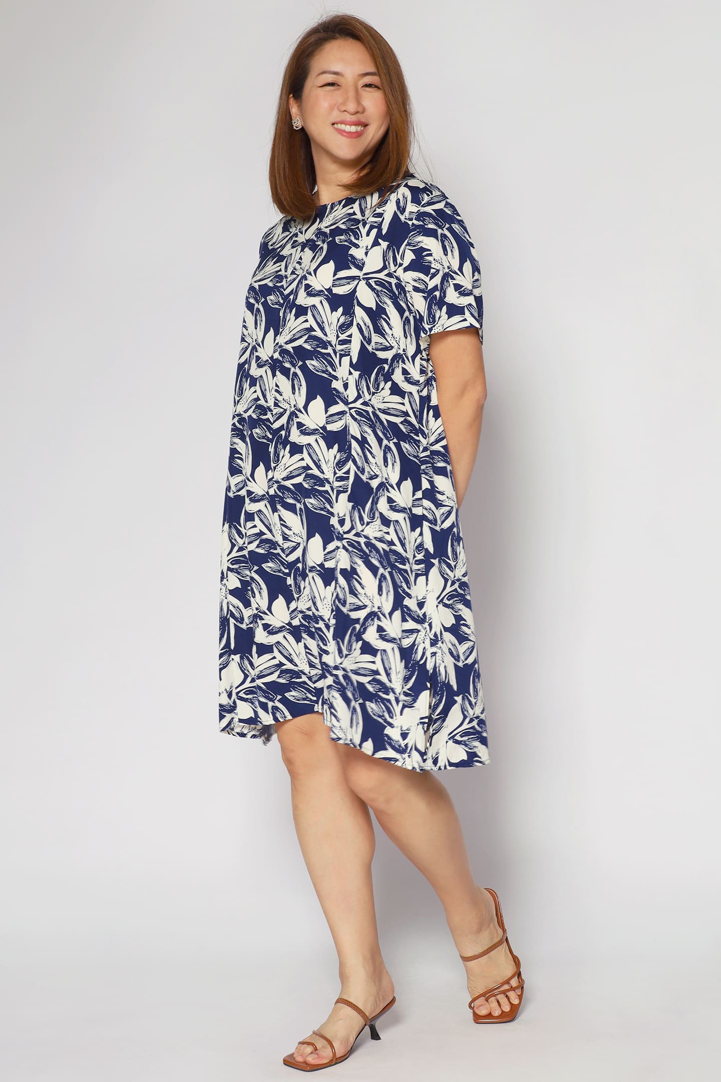 Kiri Dress in Blue Blooms