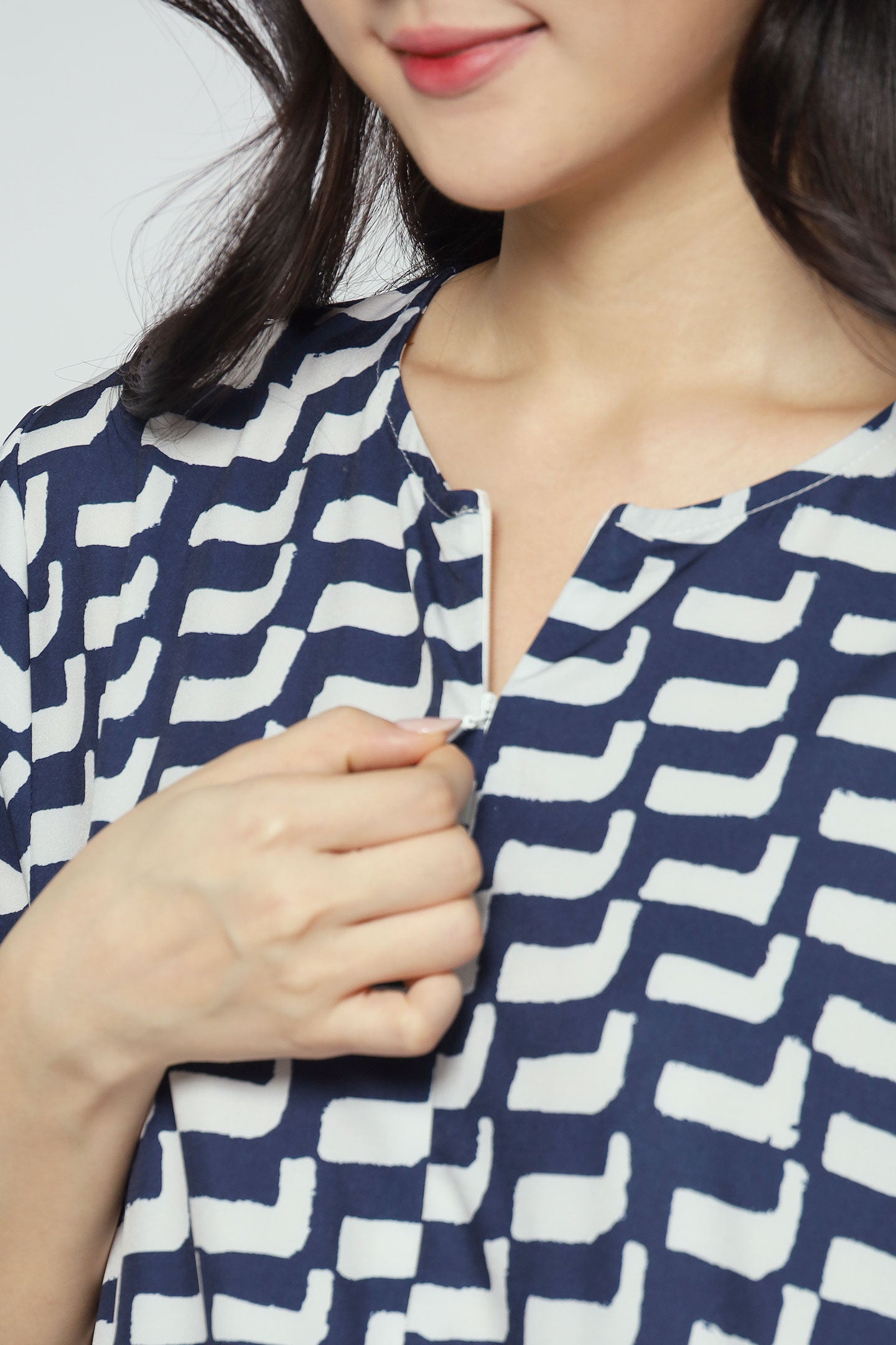 Komy Dress in Blue Lines