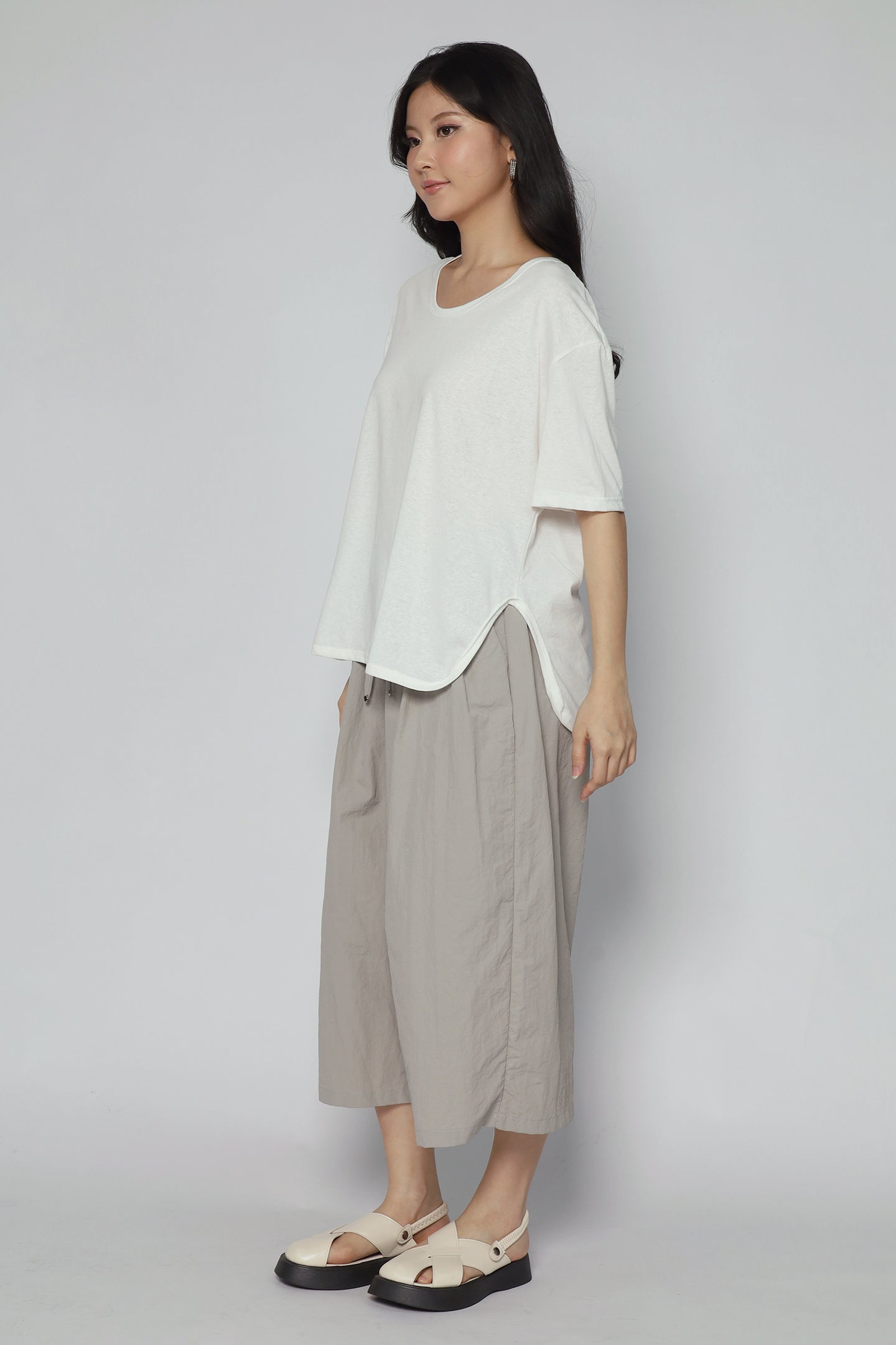 Backorders Laia 3 in 1 Vest Top and Pants Set in Grey White