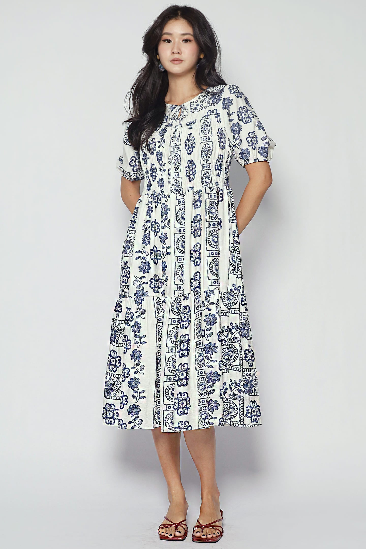 Lexi Dress in White Escape