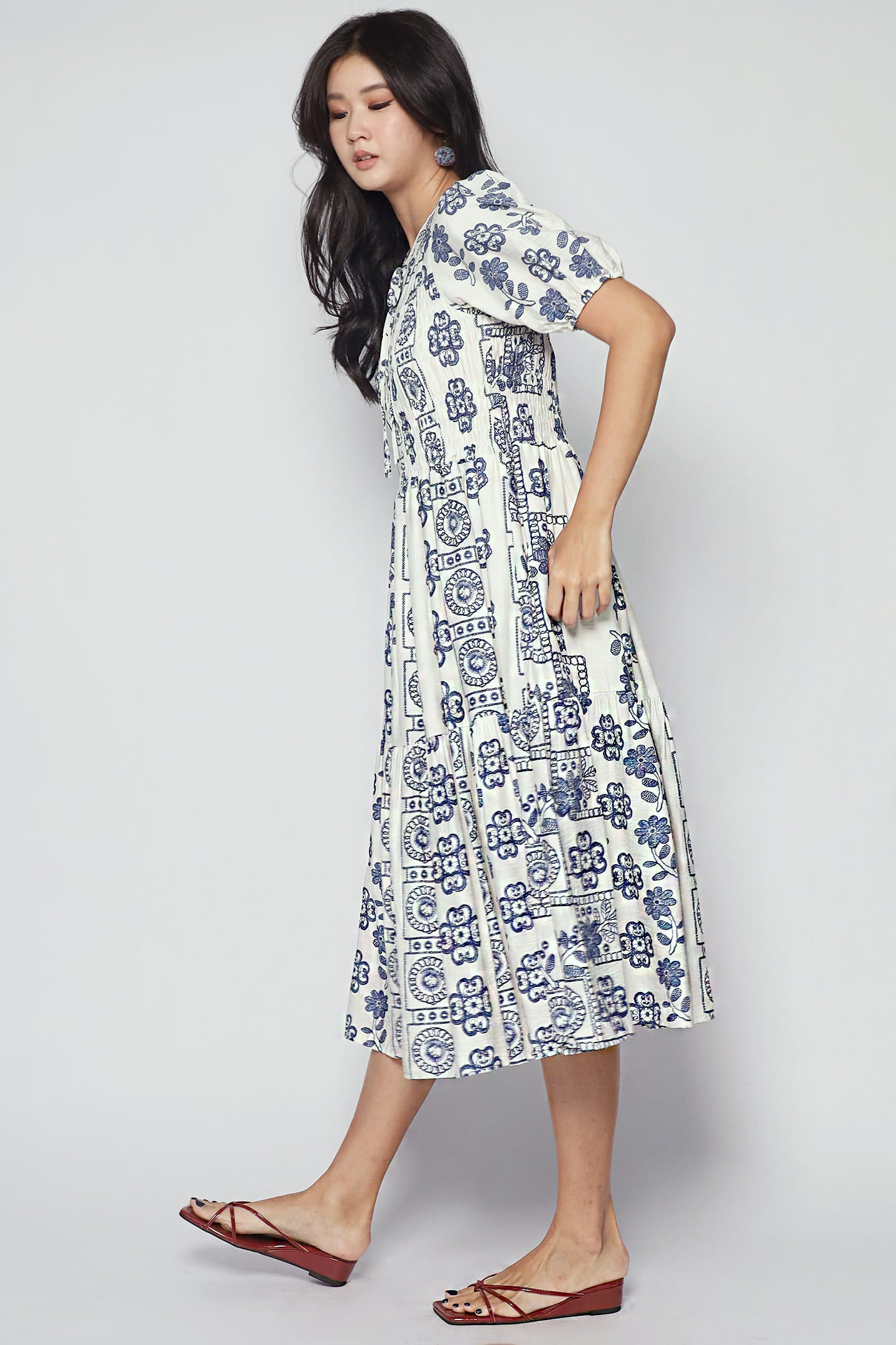 Lexi Dress in White Escape
