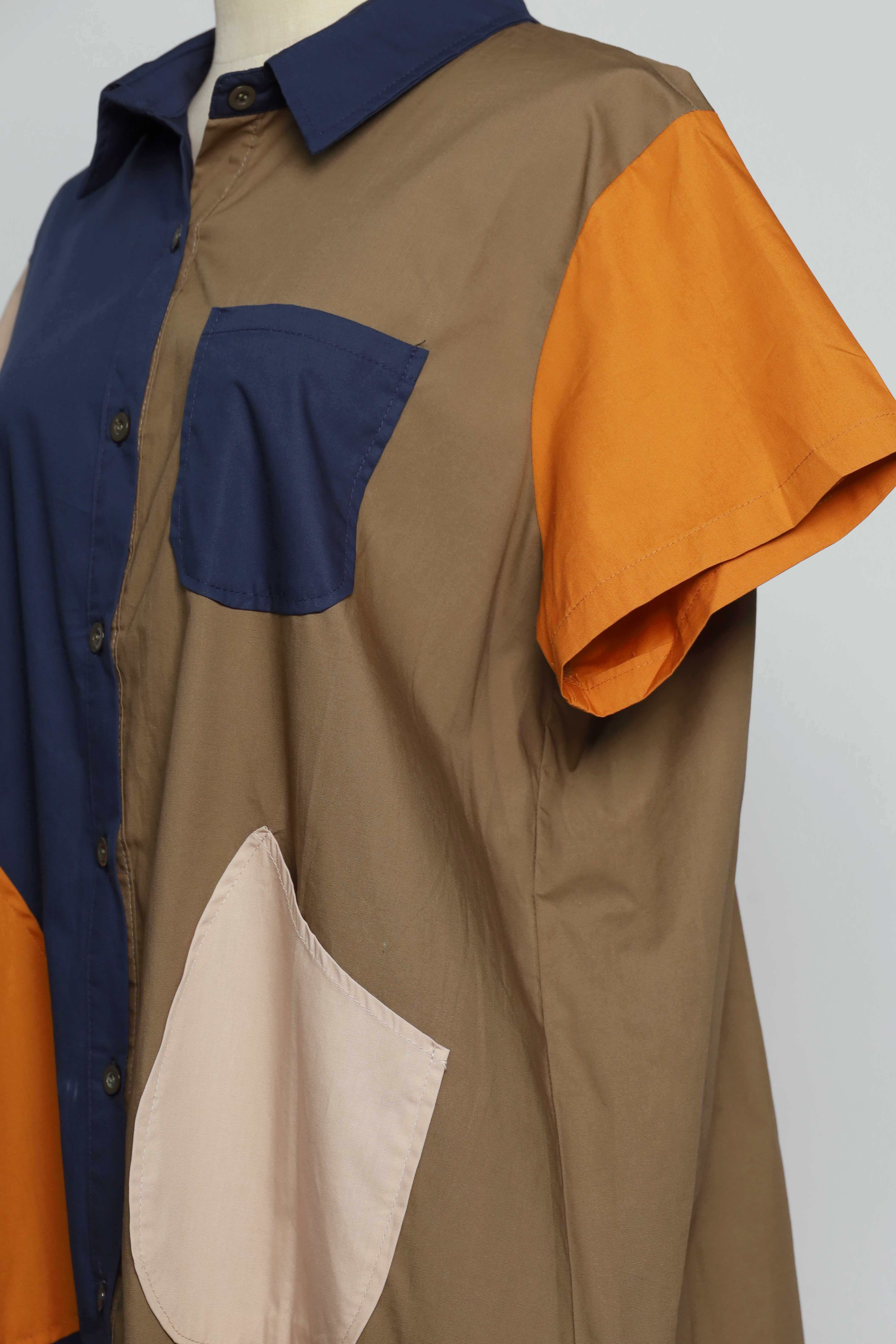 PO - Lunara Colourful Pocket Shirt Dress