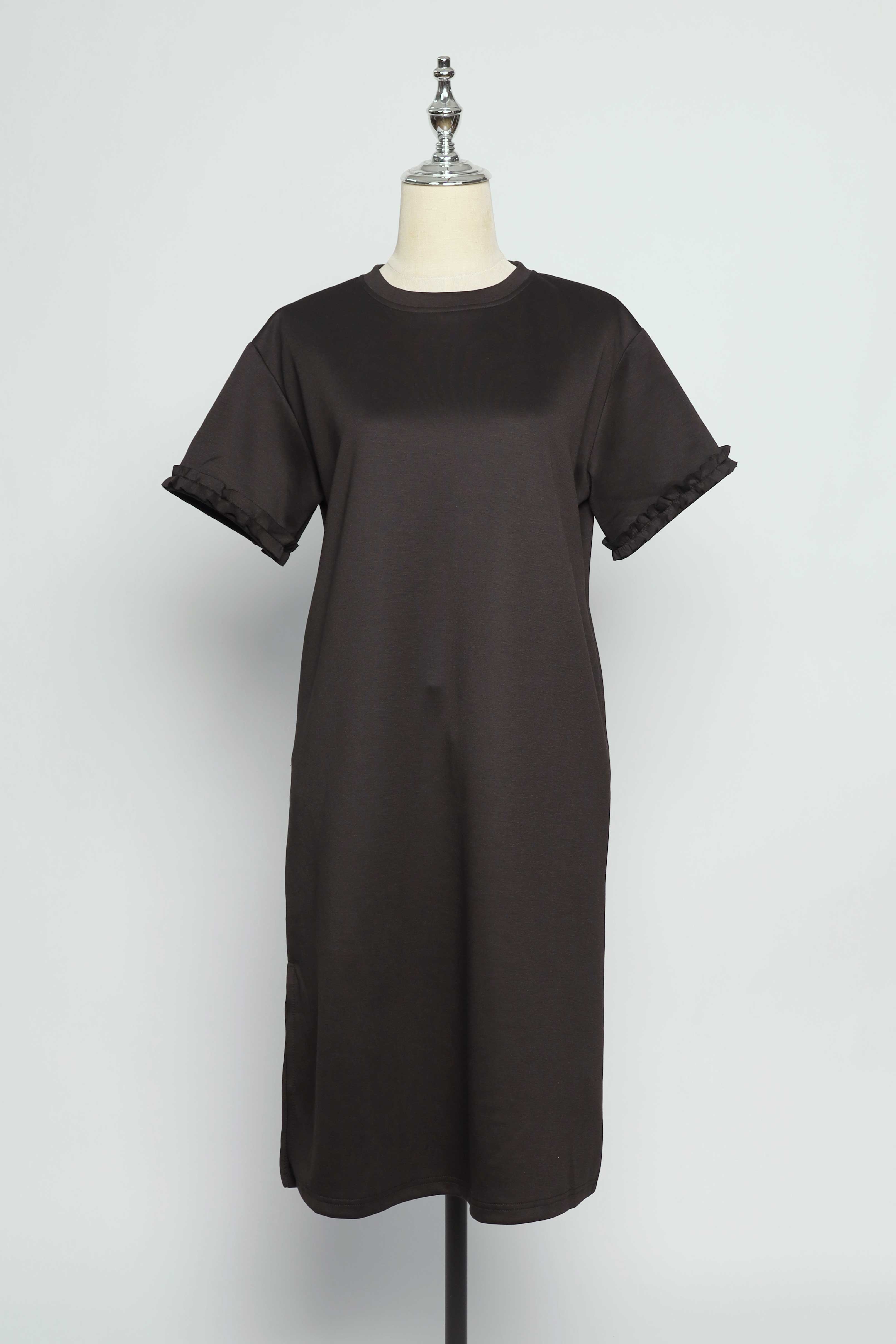 PO - Lynne Ruffle Sleeves Dress in Black