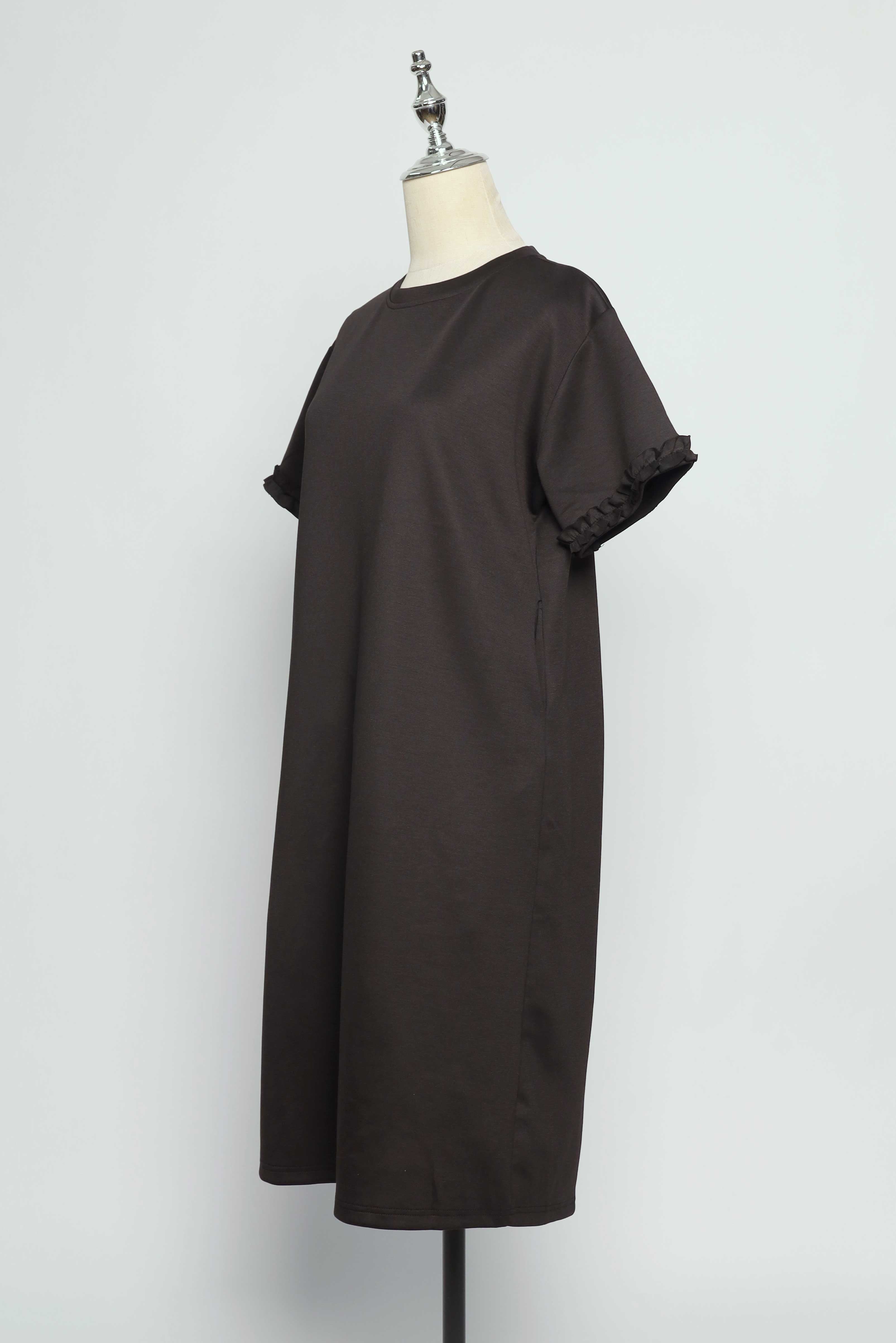 PO - Lynne Ruffle Sleeves Dress in Black
