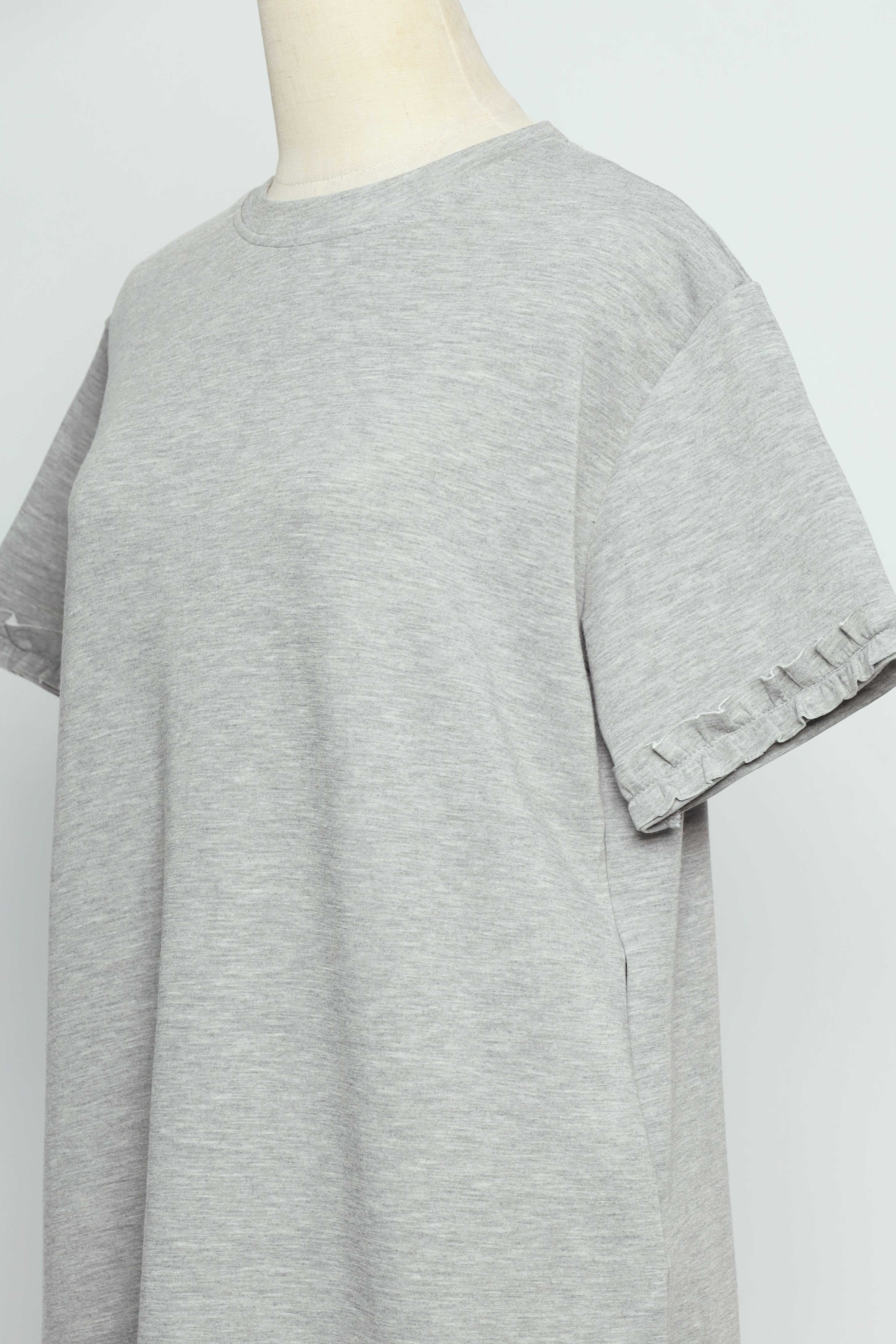 PO - Lynne Ruffle Sleeves Dress in Grey