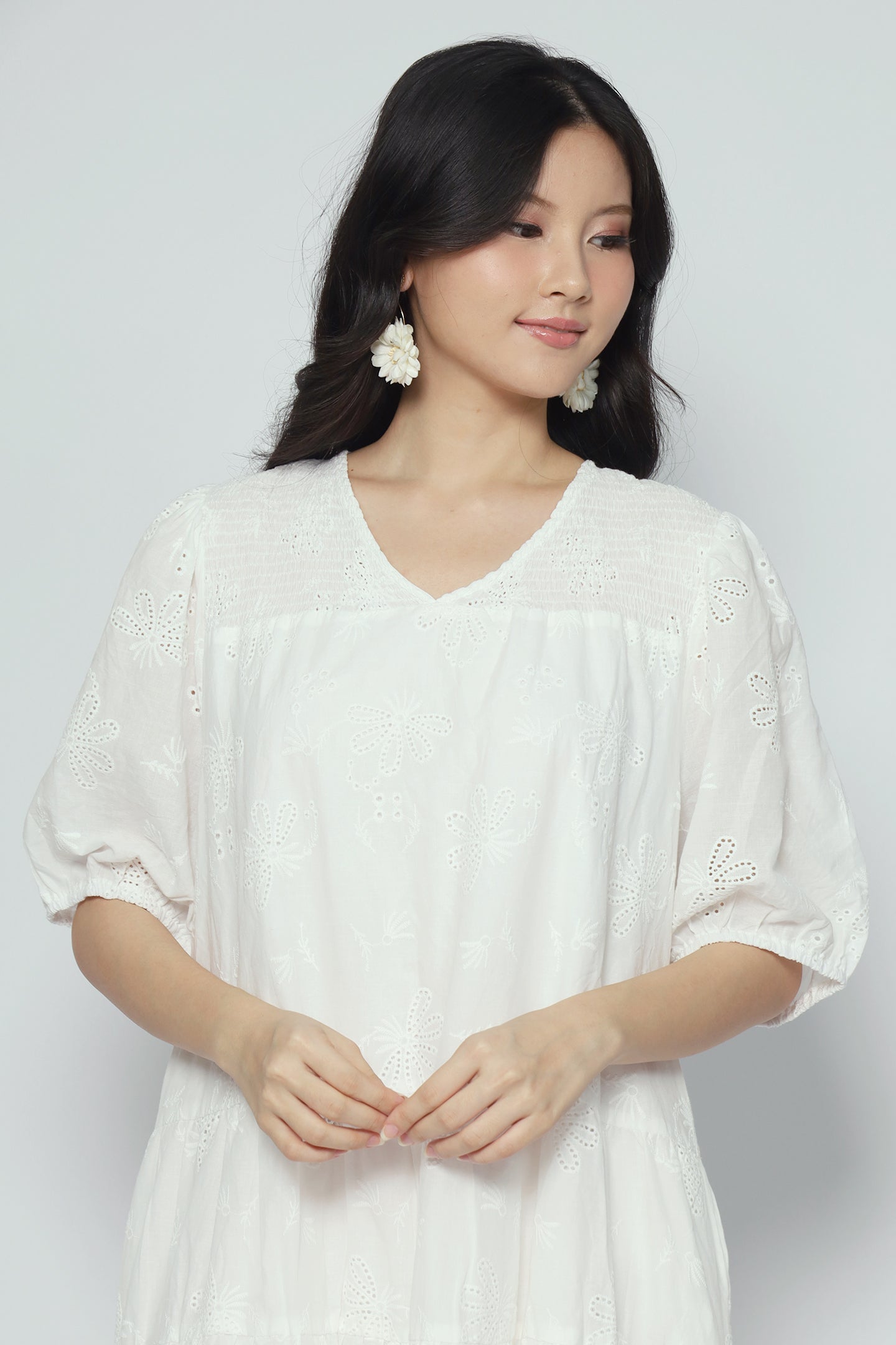 Melbourne Dress in Eyelet Dream