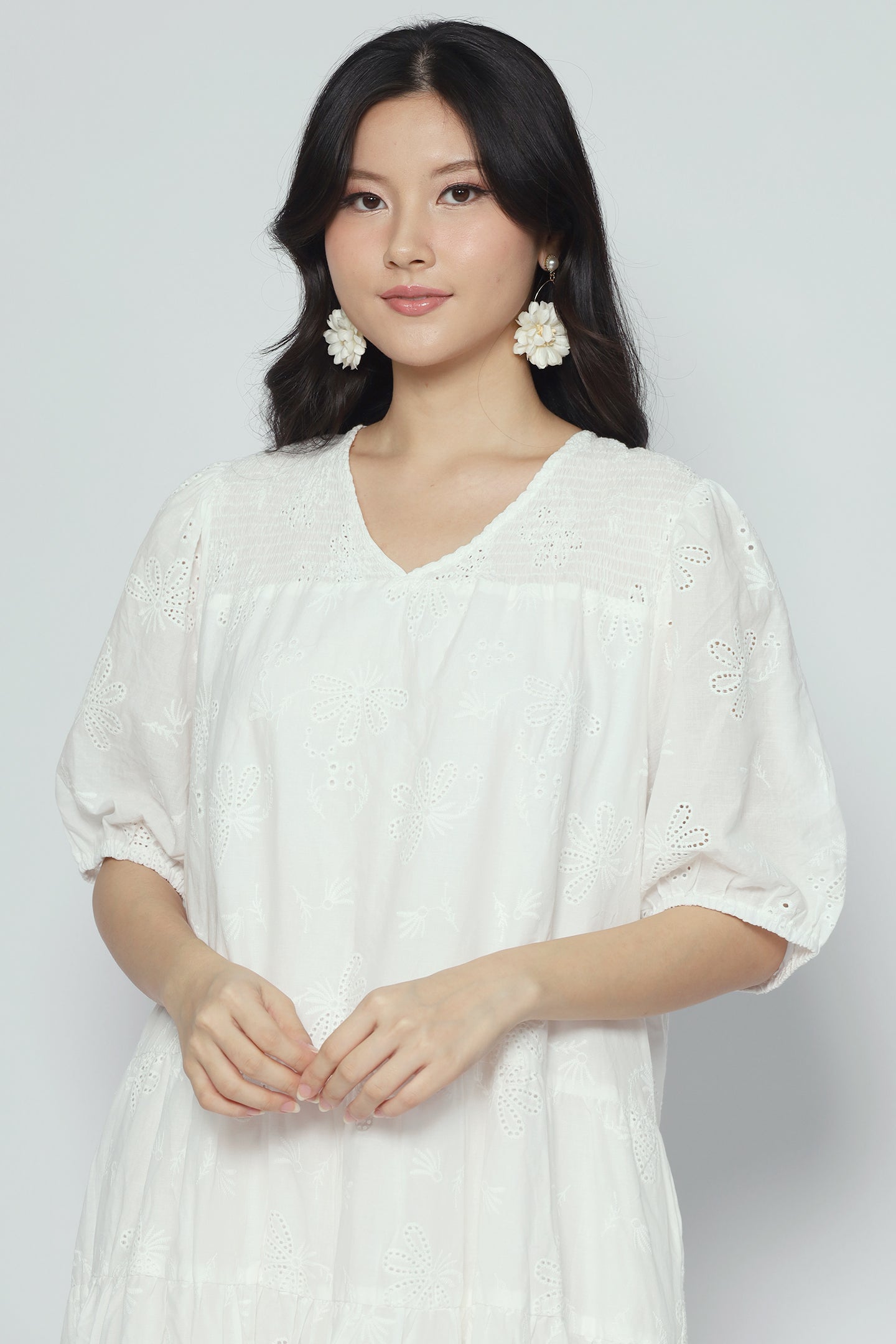 Melbourne Dress in Eyelet Dream