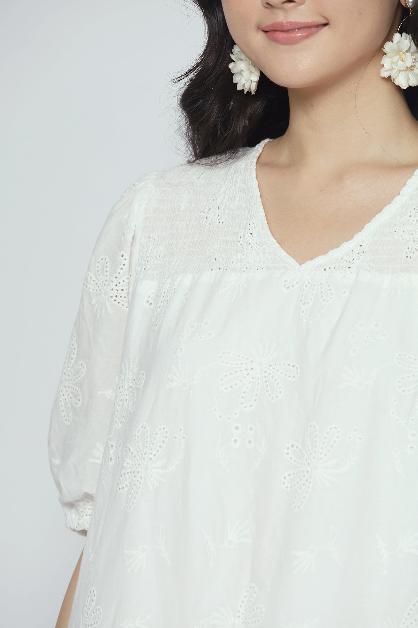 Melbourne Dress in Eyelet Dream