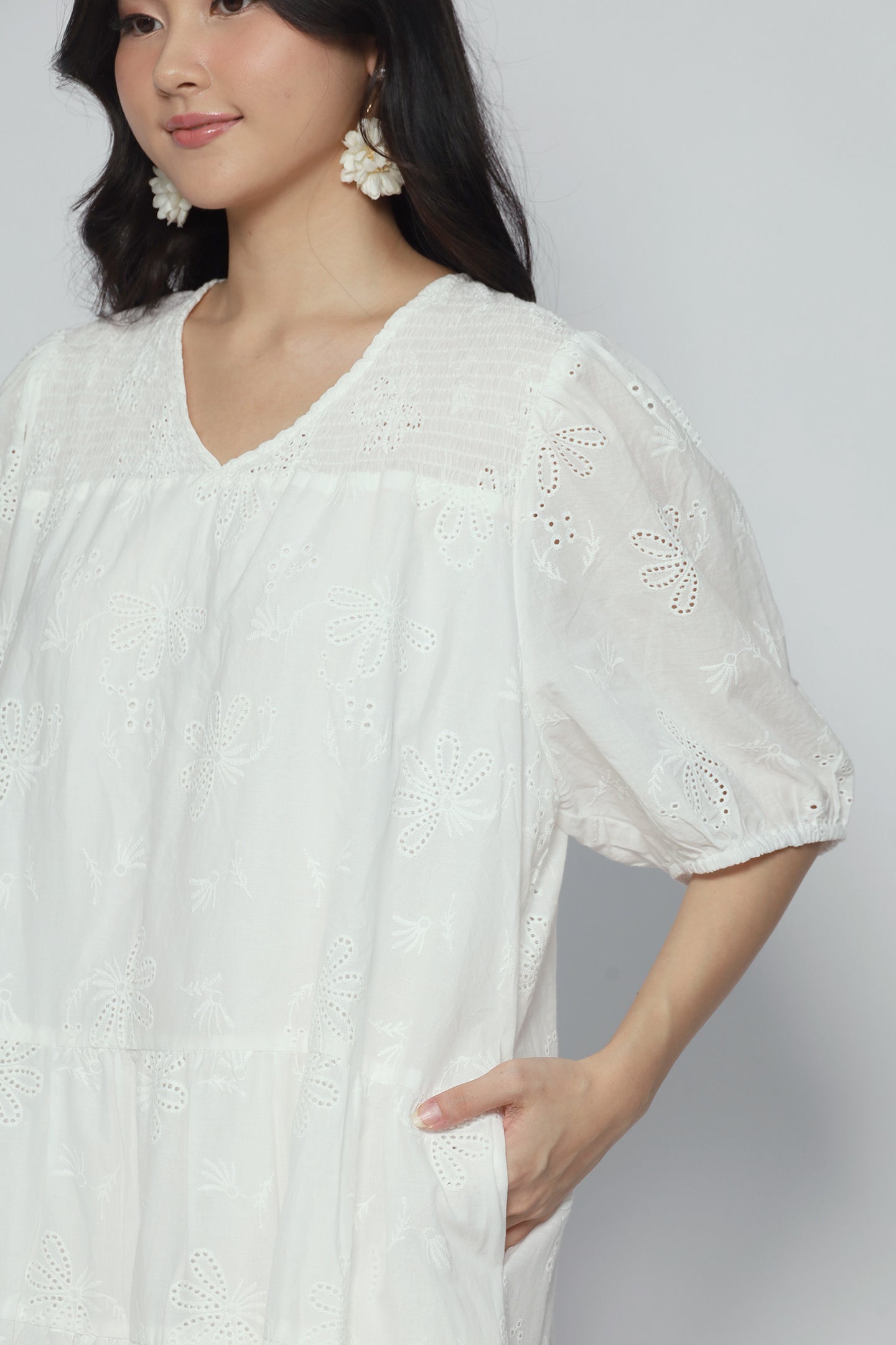 Melbourne Dress in Eyelet Dream