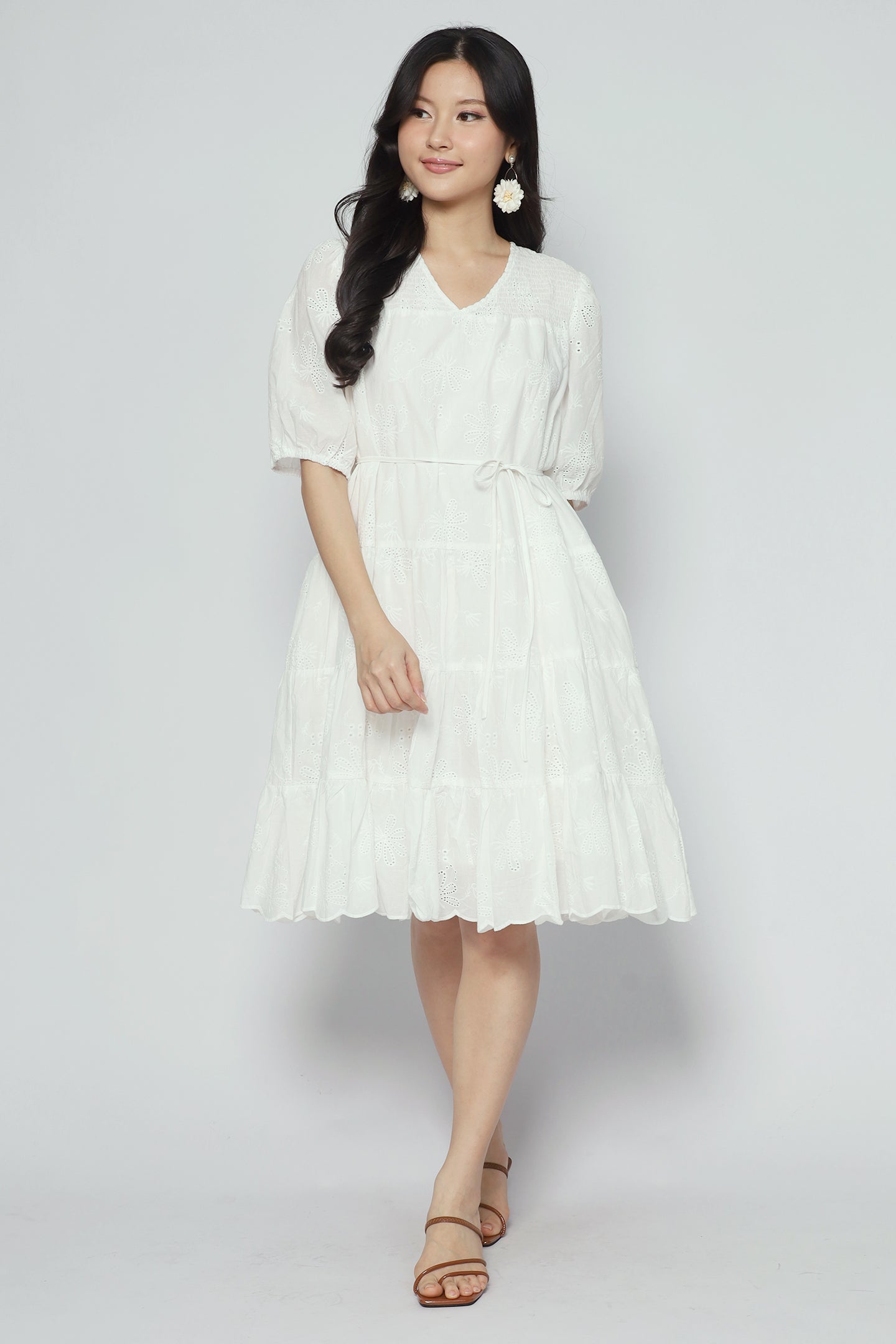 Melbourne Dress in Eyelet Dream