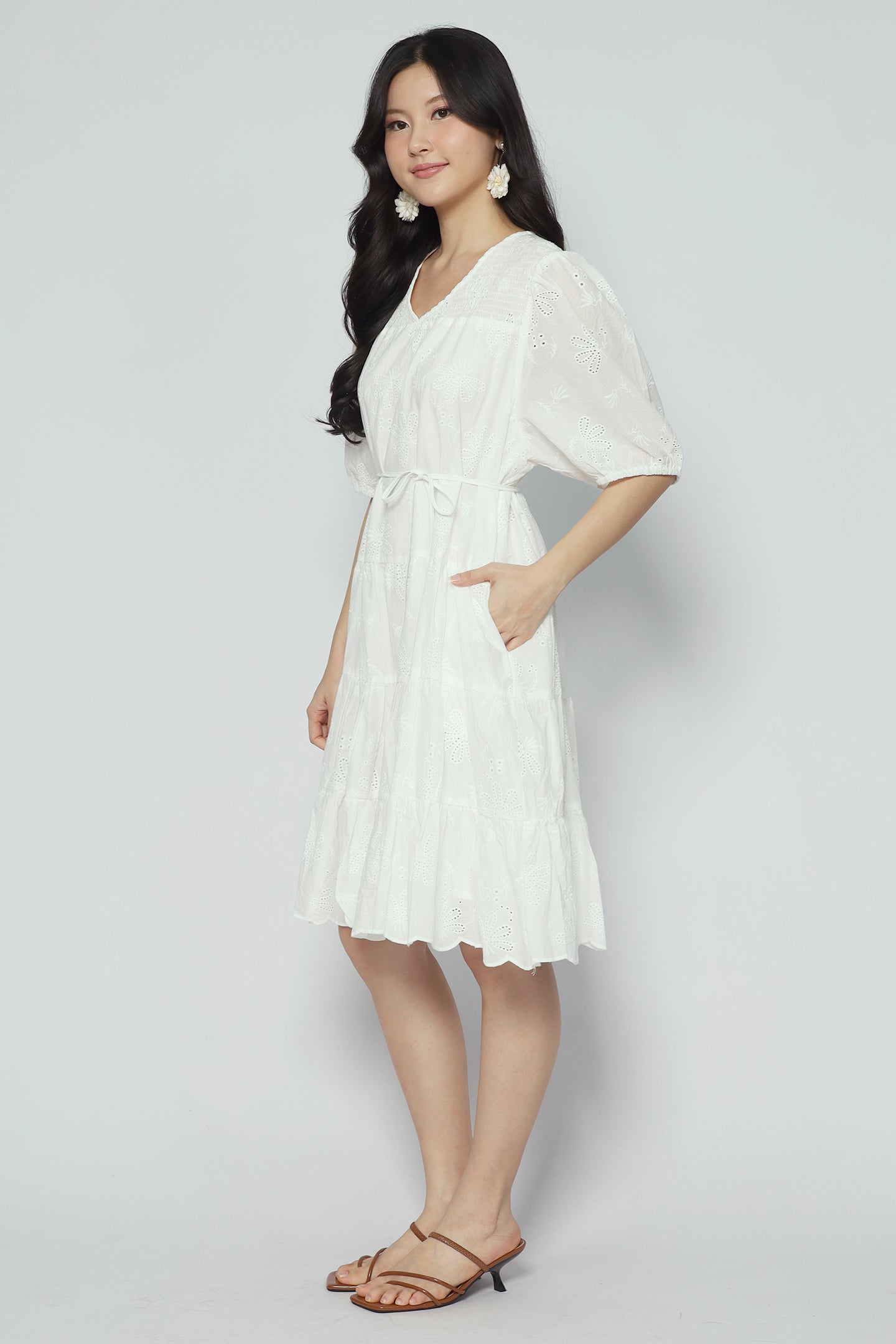 Melbourne Dress in Eyelet Dream