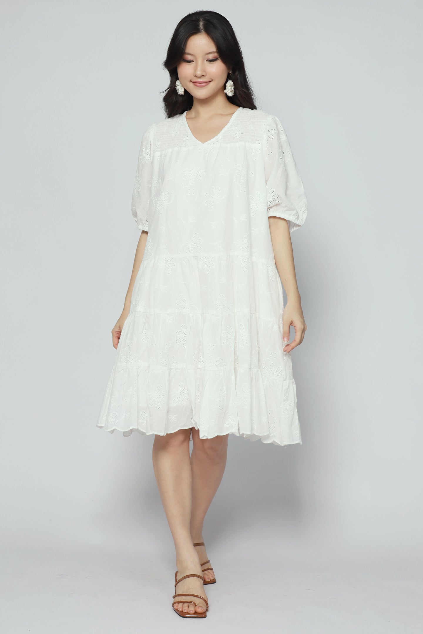 Melbourne Dress in Eyelet Dream