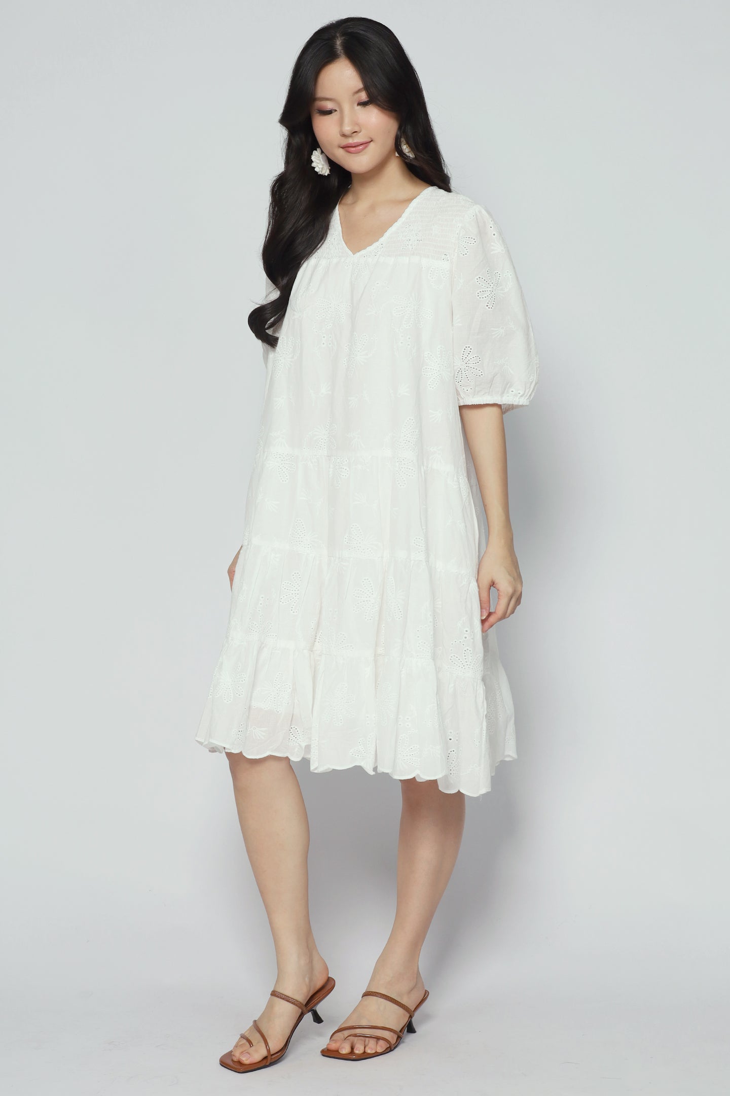 Melbourne Dress in Eyelet Dream