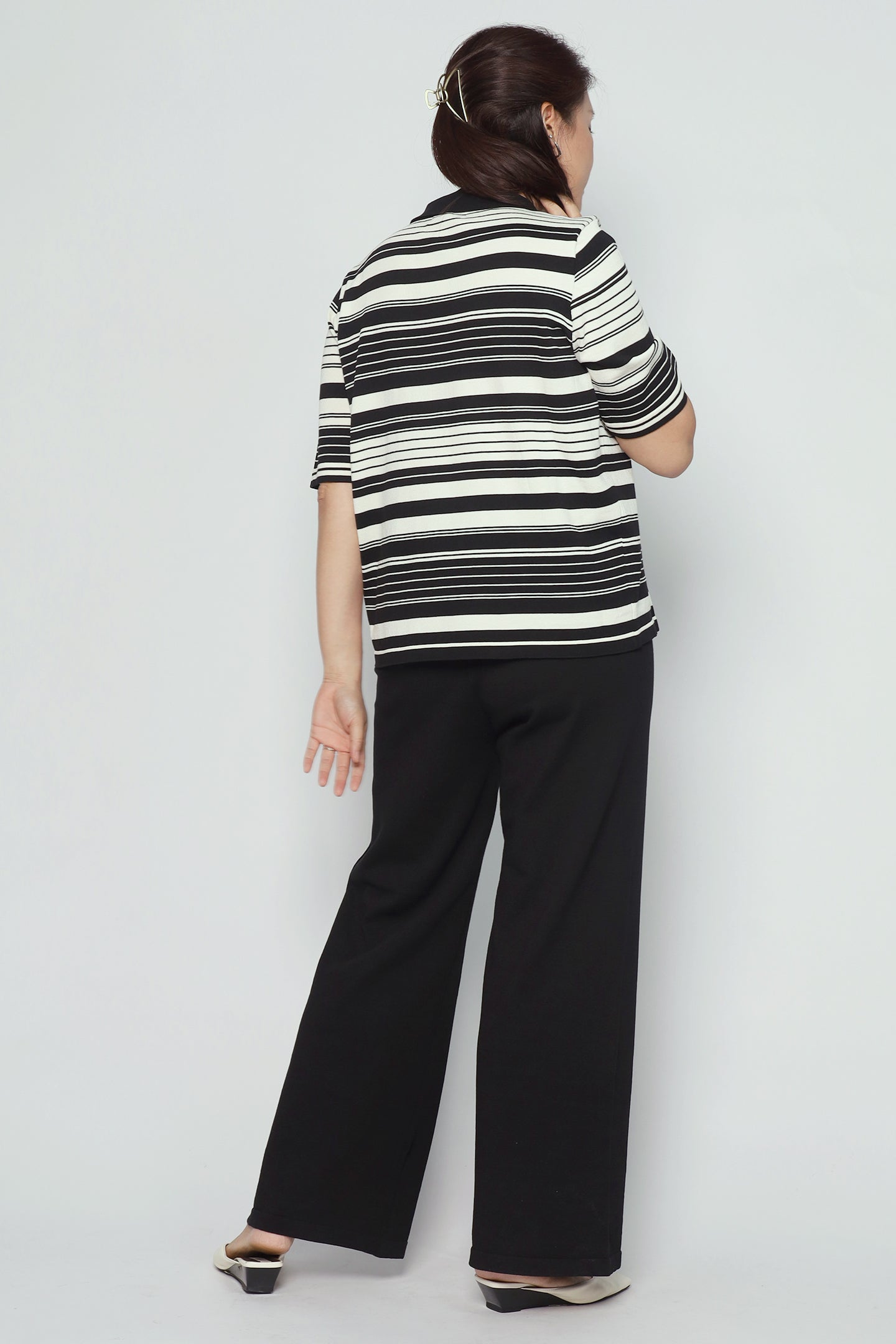 Mun Knit Stripes 2 in 1 Top and Pants Set