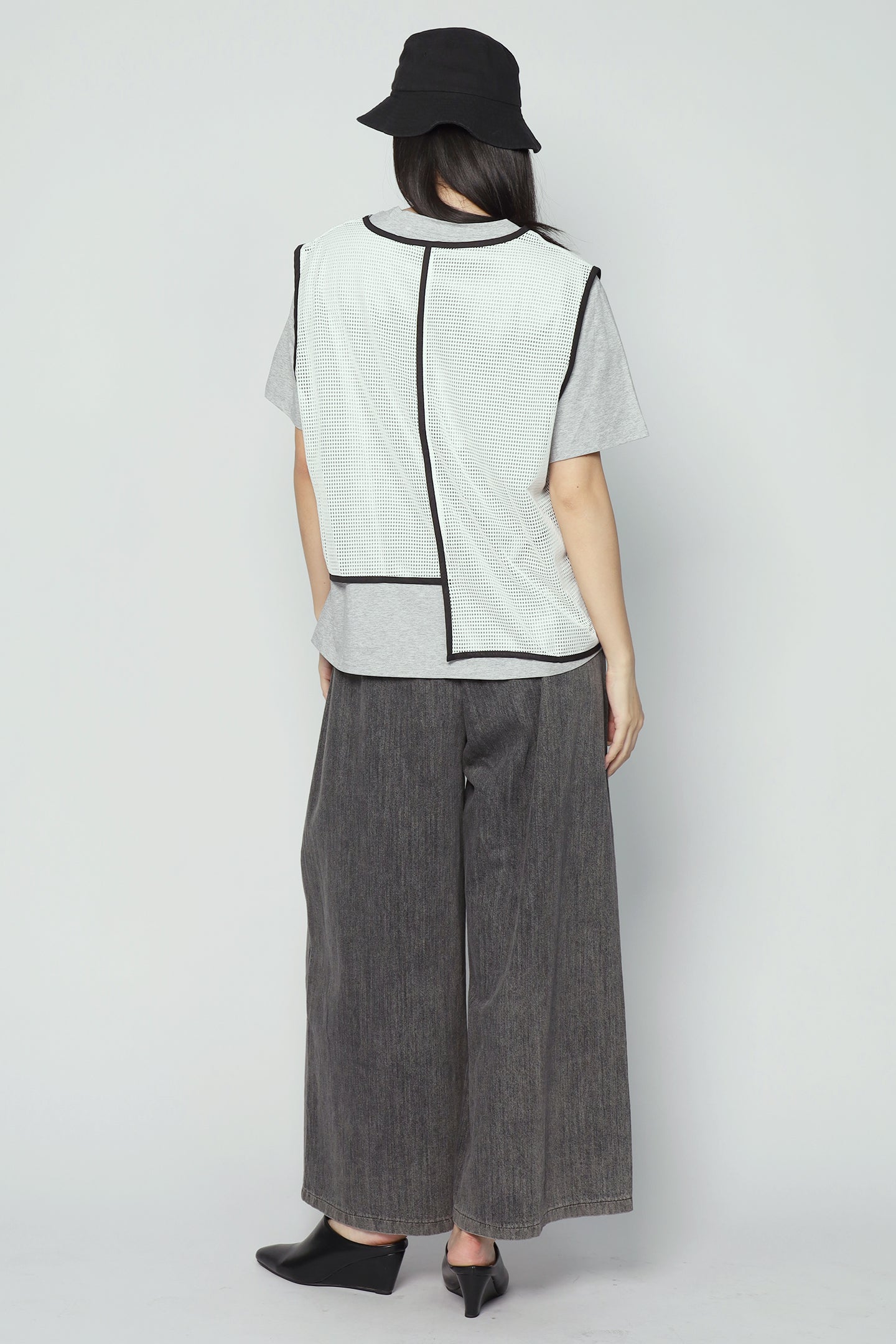 Neve Mesh Top in Grey