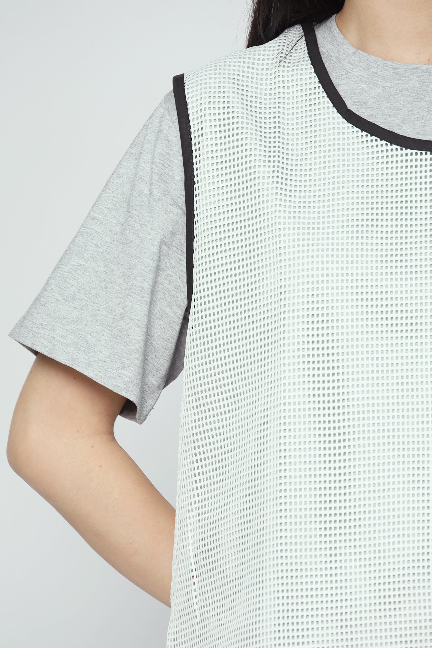 Neve Mesh Top in Grey