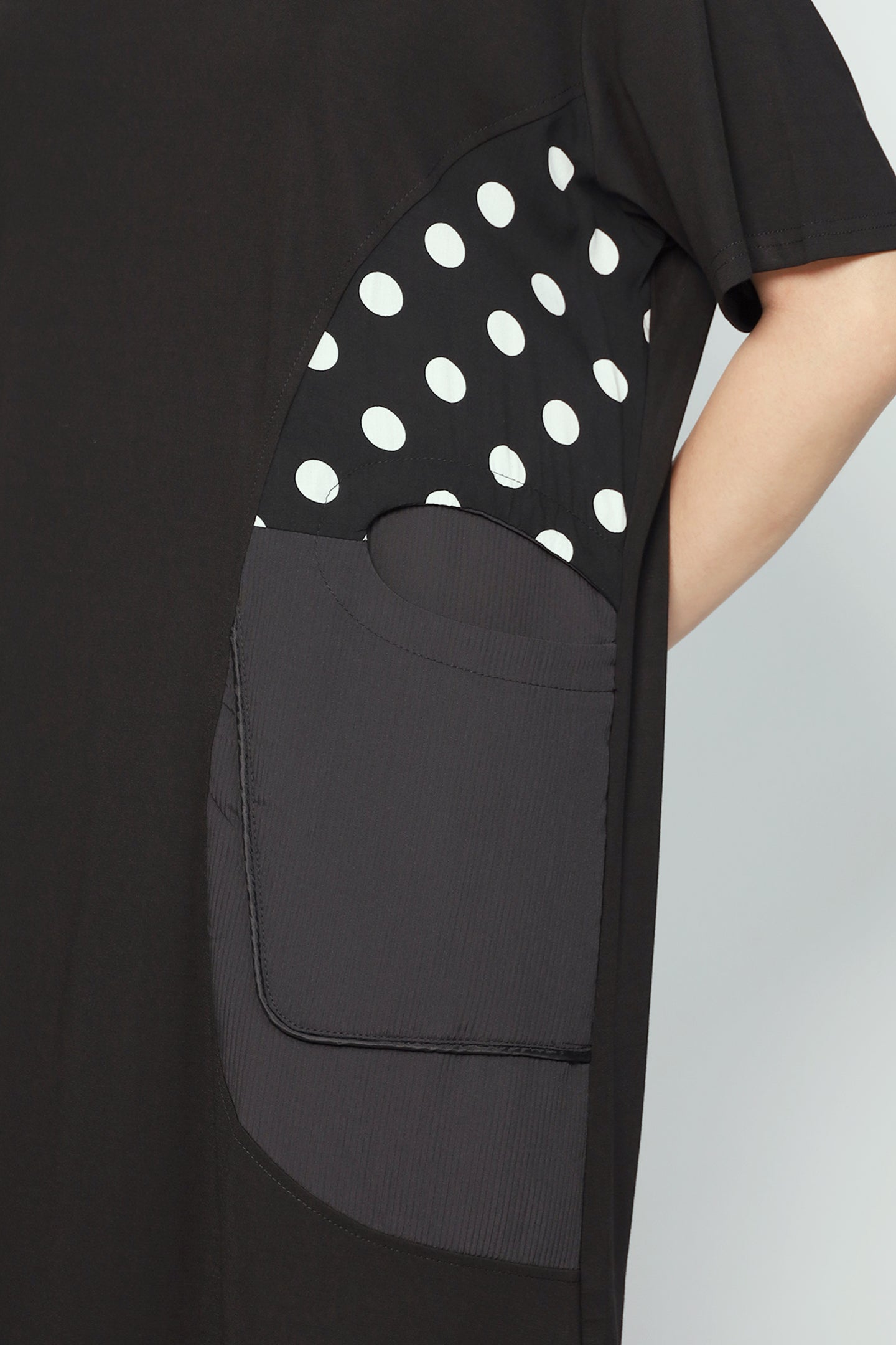 Norish Polkadot Dress in Black