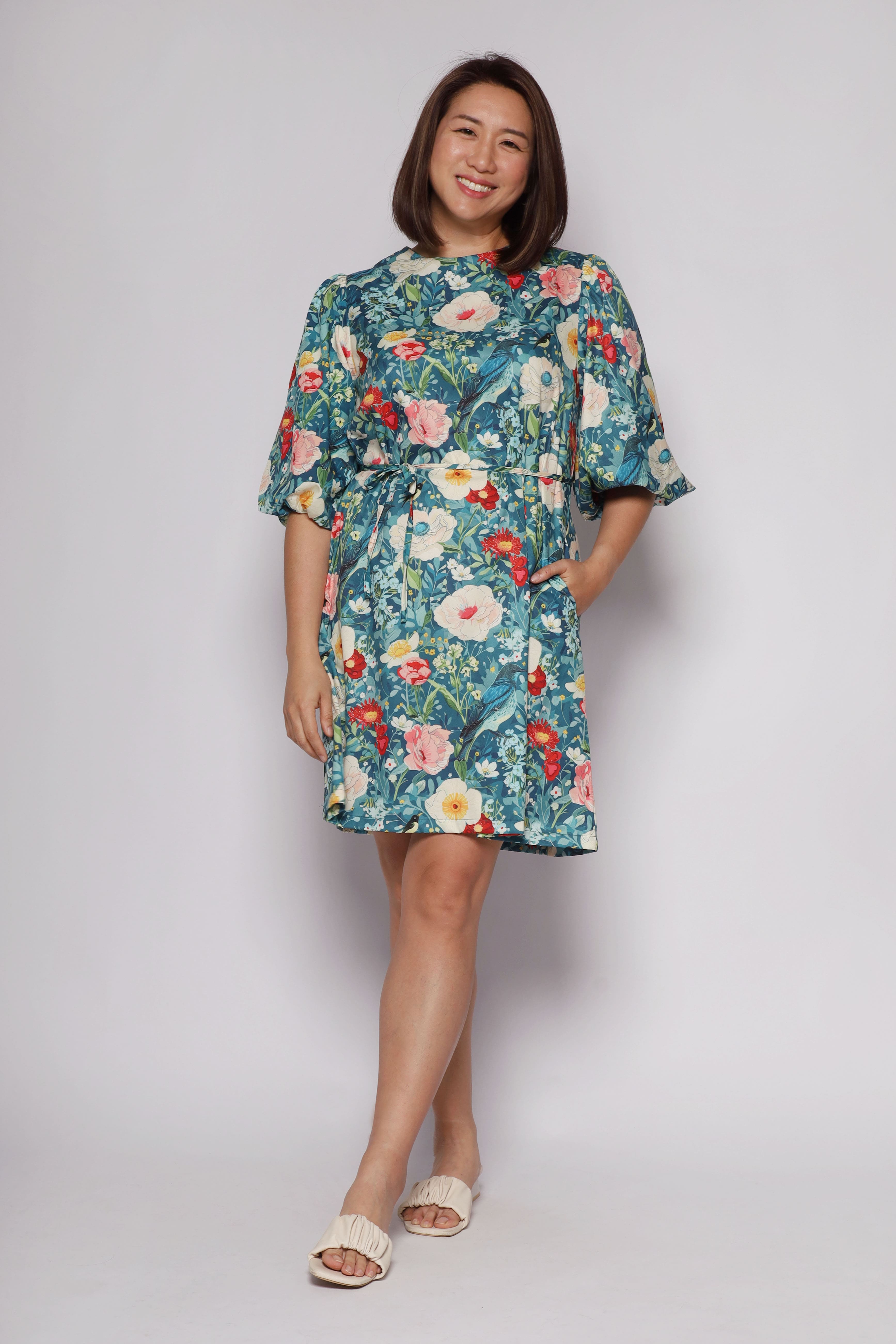 Pam Dress in Orient Blooms