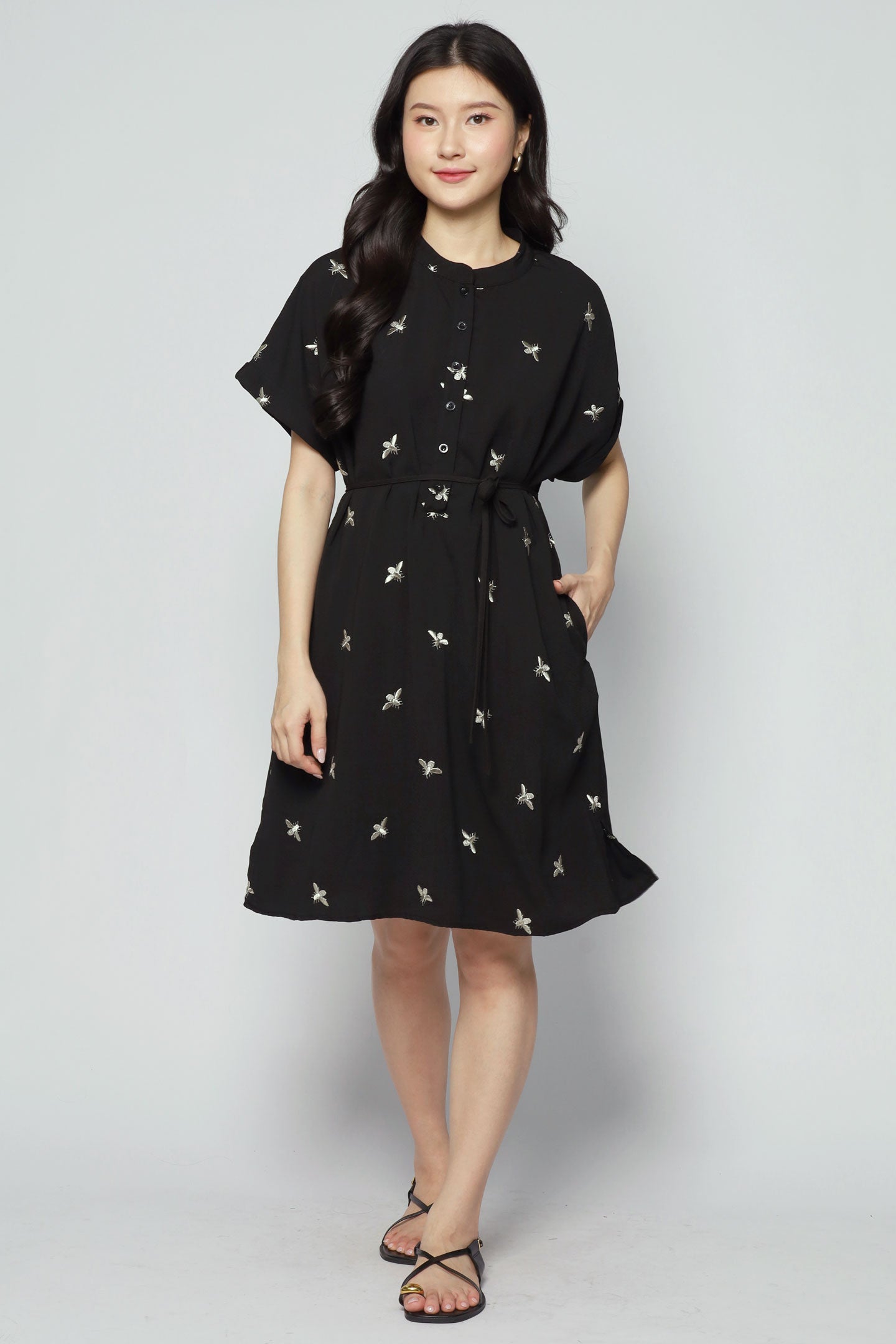 Penn Dress in Champagne Bee