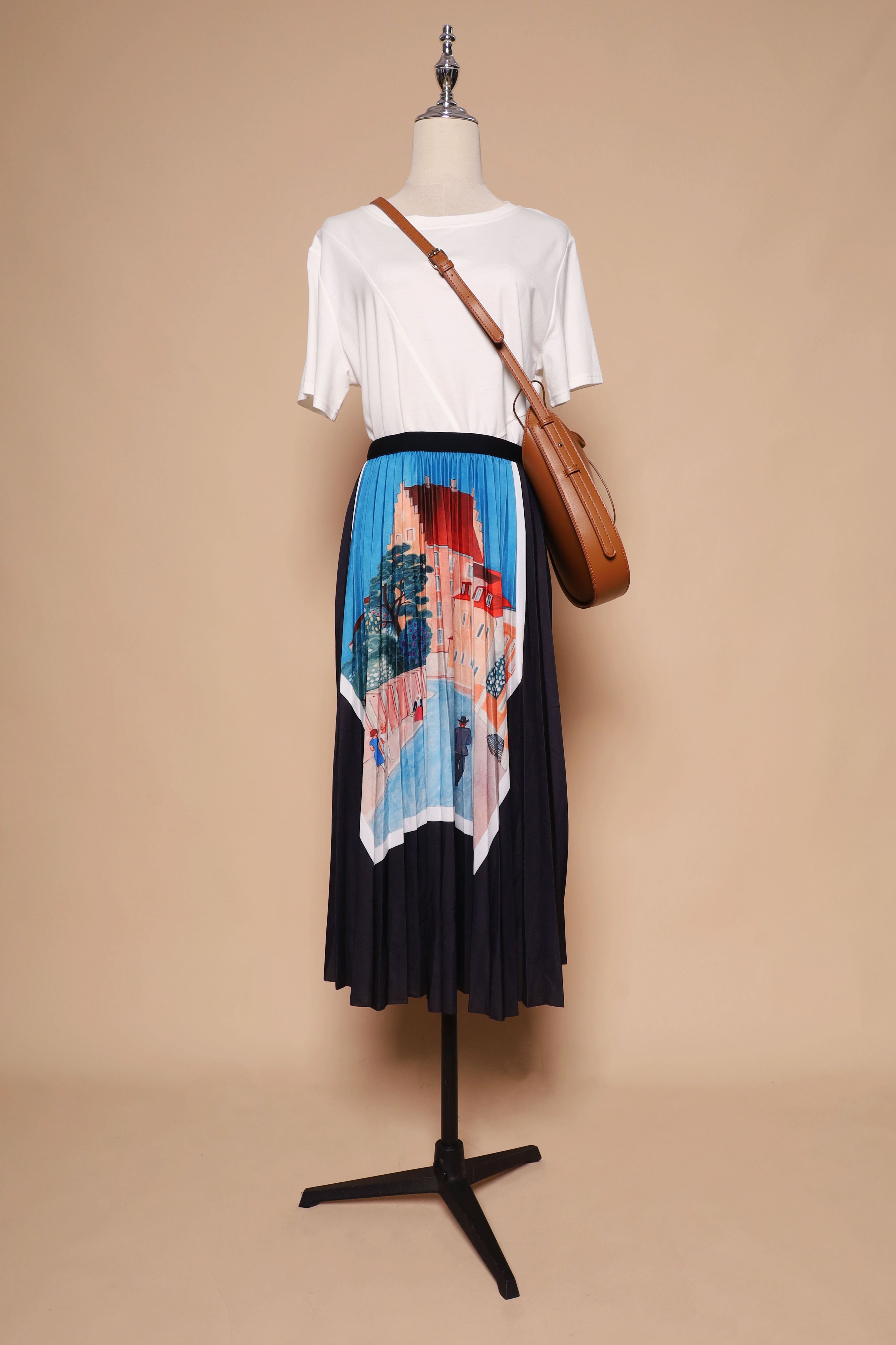 PO - Quaint Building Pleated Skirt