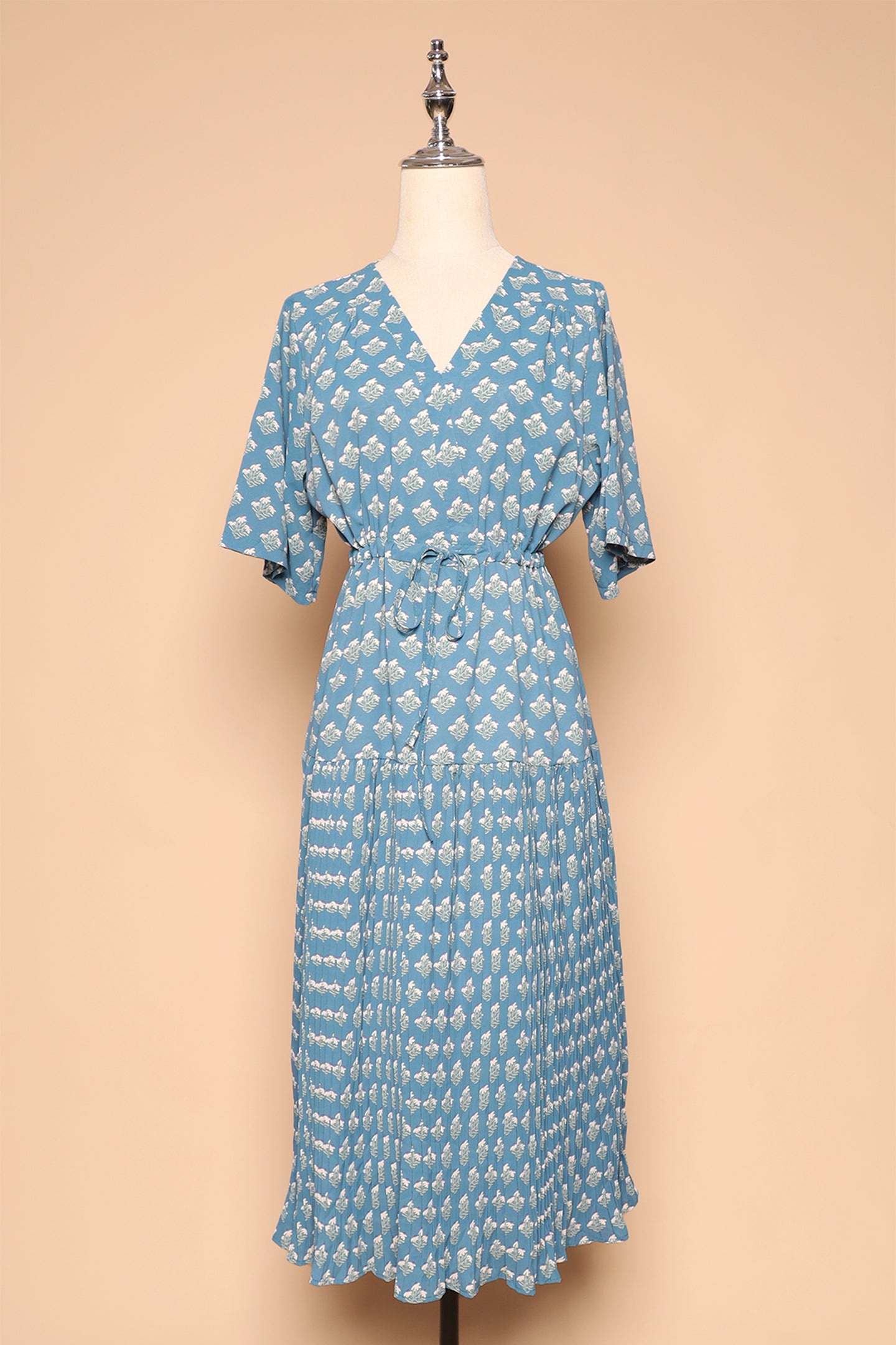 PO - Ramie Dress in Blue Floral