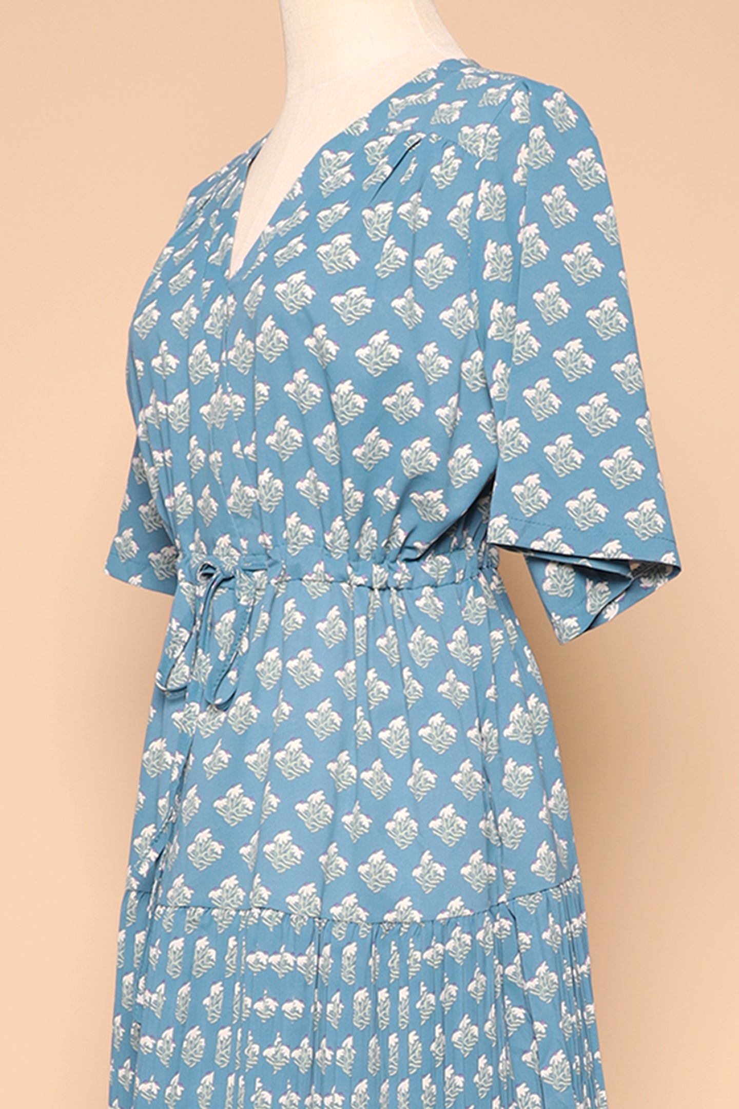 PO - Ramie Dress in Blue Floral
