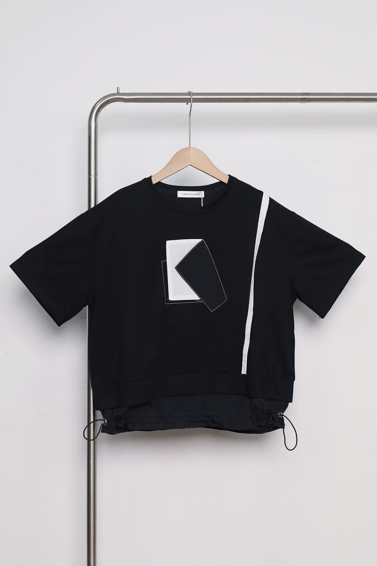 Easy by TE - Raffles Geometric Top in Black