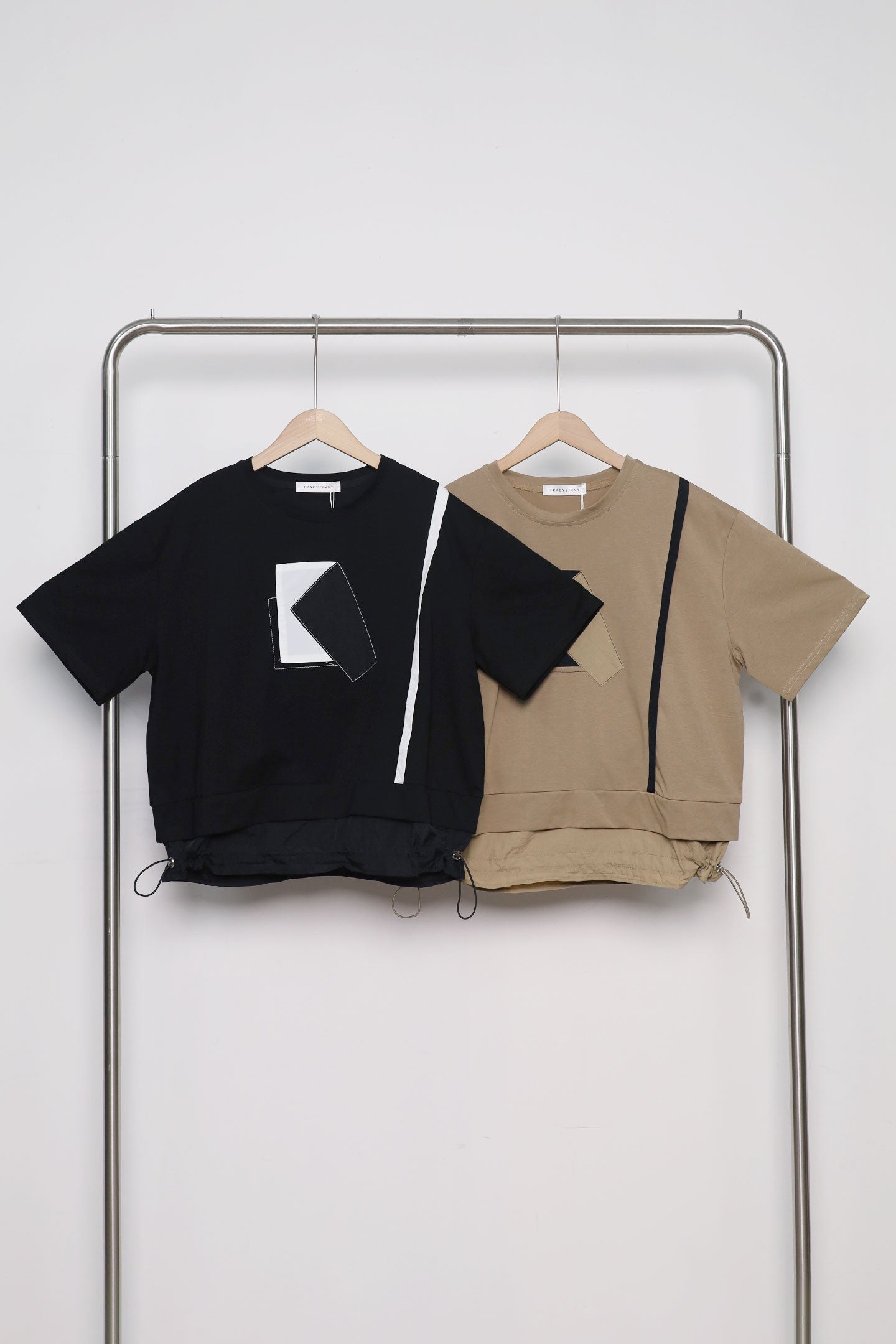Easy by TE - Raffles Geometric Top in Khaki