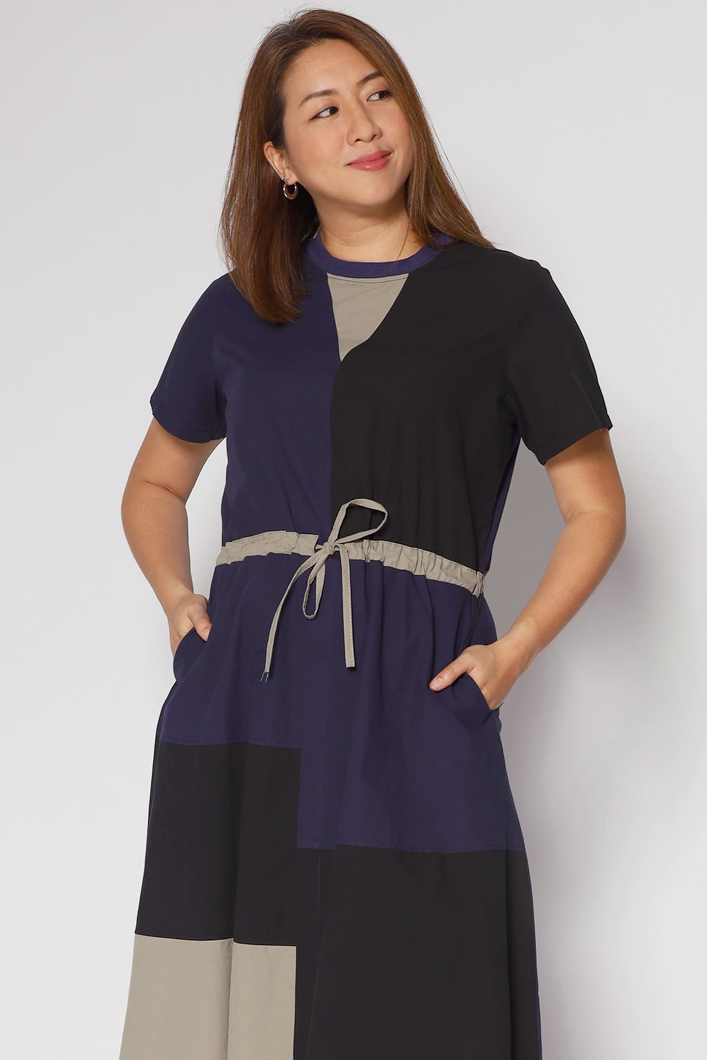 Raine Colourblock Dress in Blue