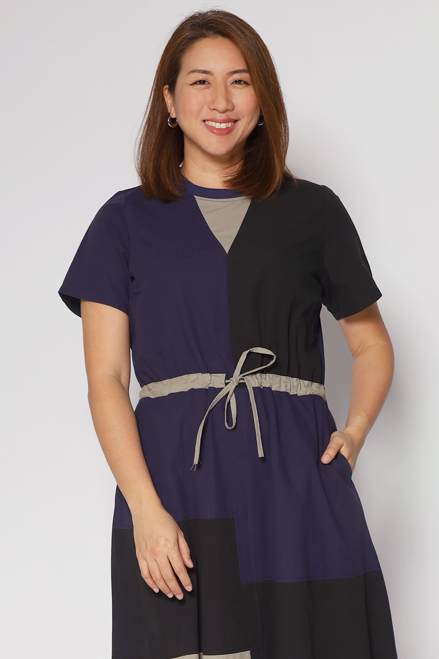 Raine Colourblock Dress in Blue