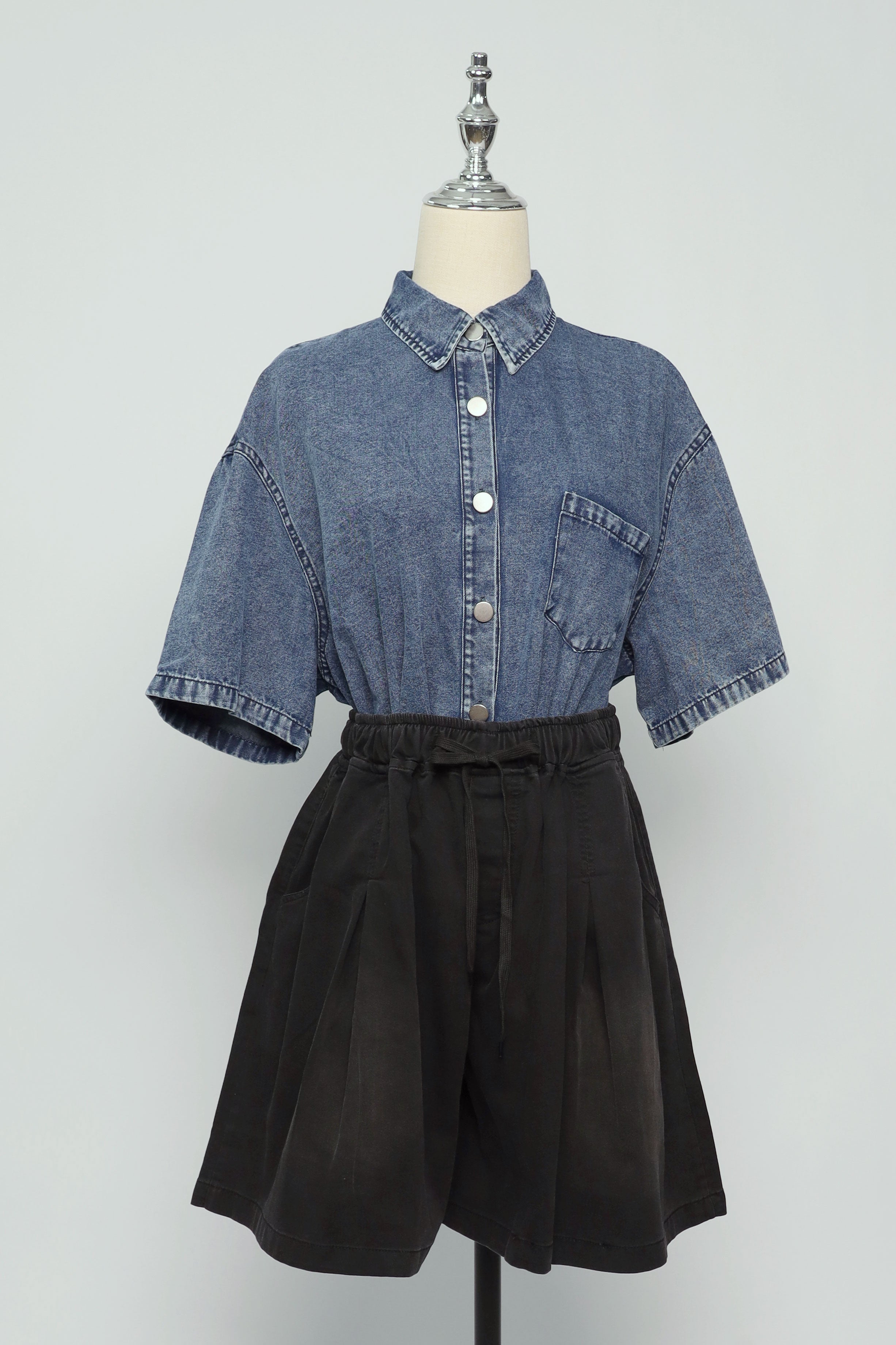 PO - Rayney Denim Shorts in Black