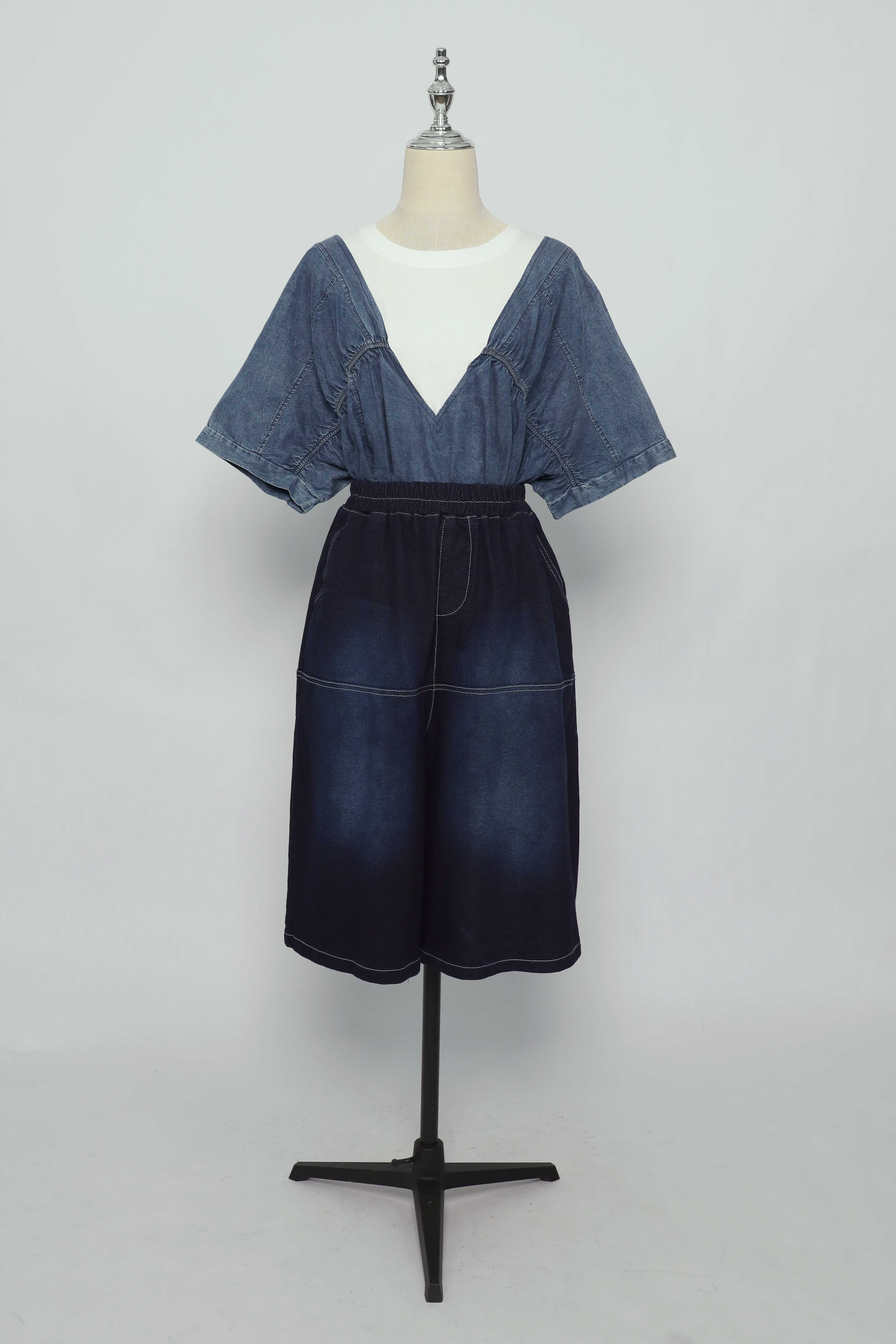 PO - Rex Denim Culottes in Blue