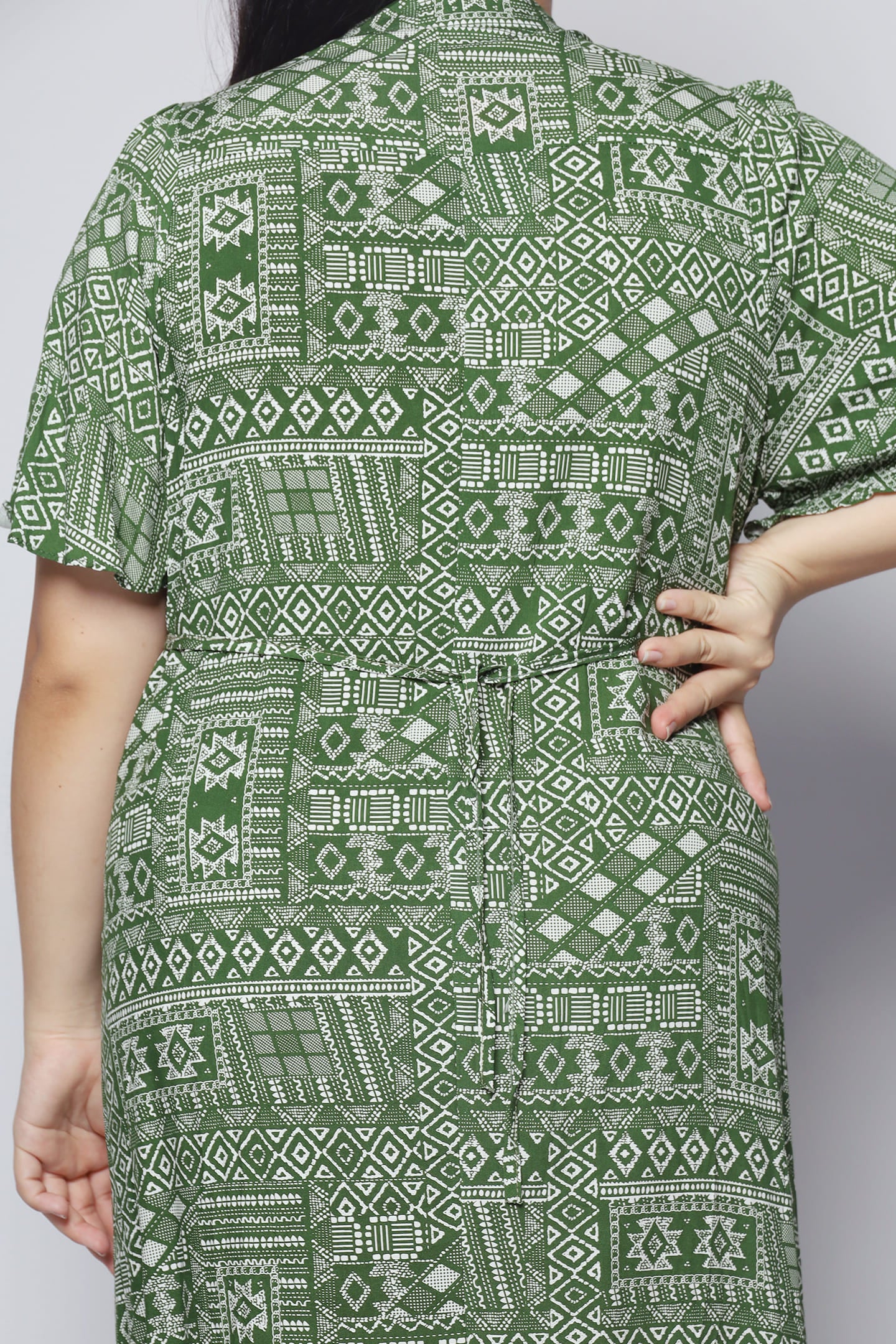 Rila Dress in Green Paisley