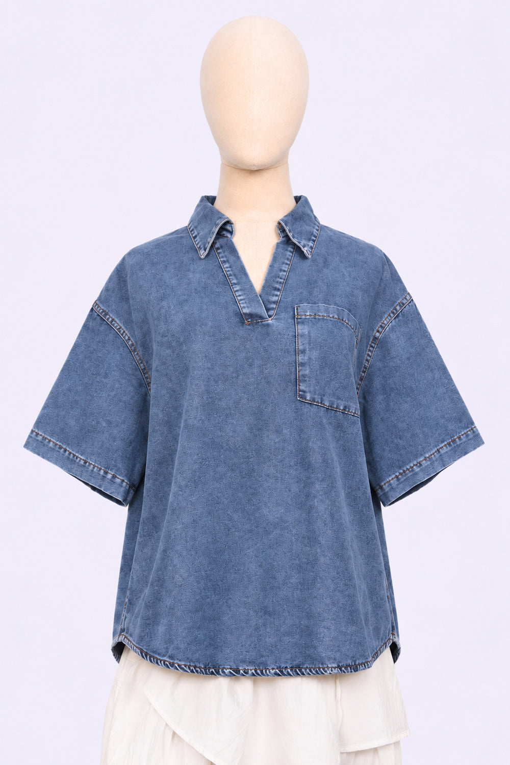 PO - Sabine Denim Top
