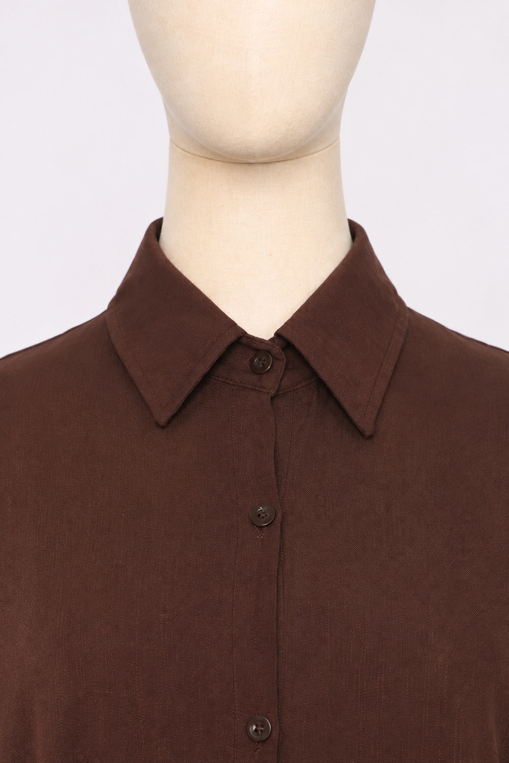 PO - Shanny Shirt Dress in Cocoa Brown