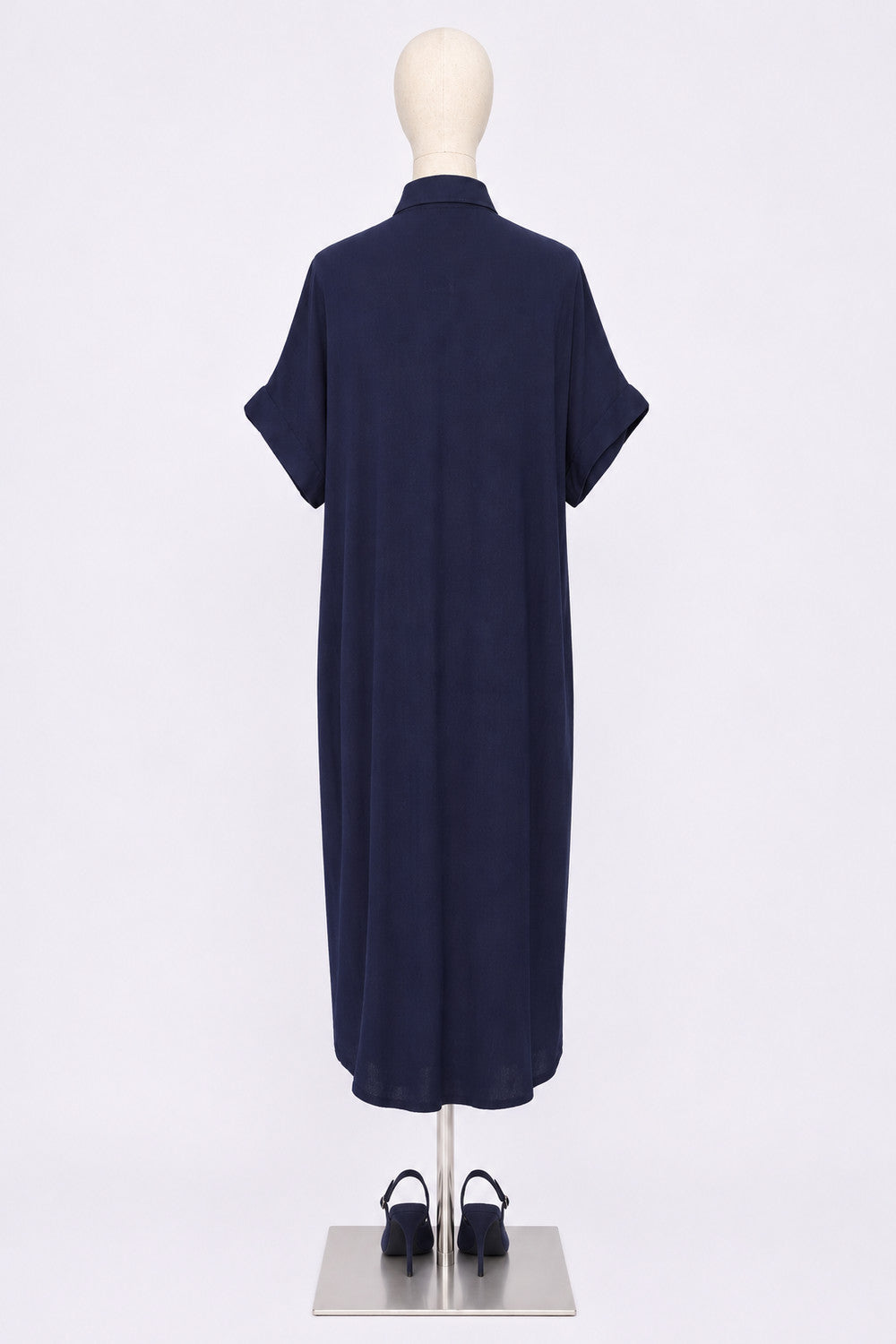 PO - Shanny Shirt Dress in Navy Blue