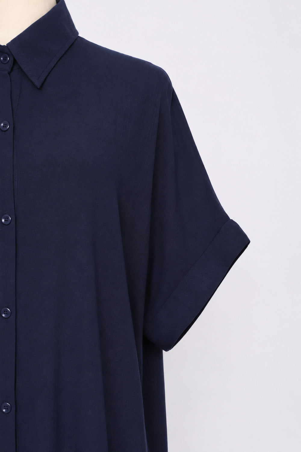 PO - Shanny Shirt Dress in Navy Blue