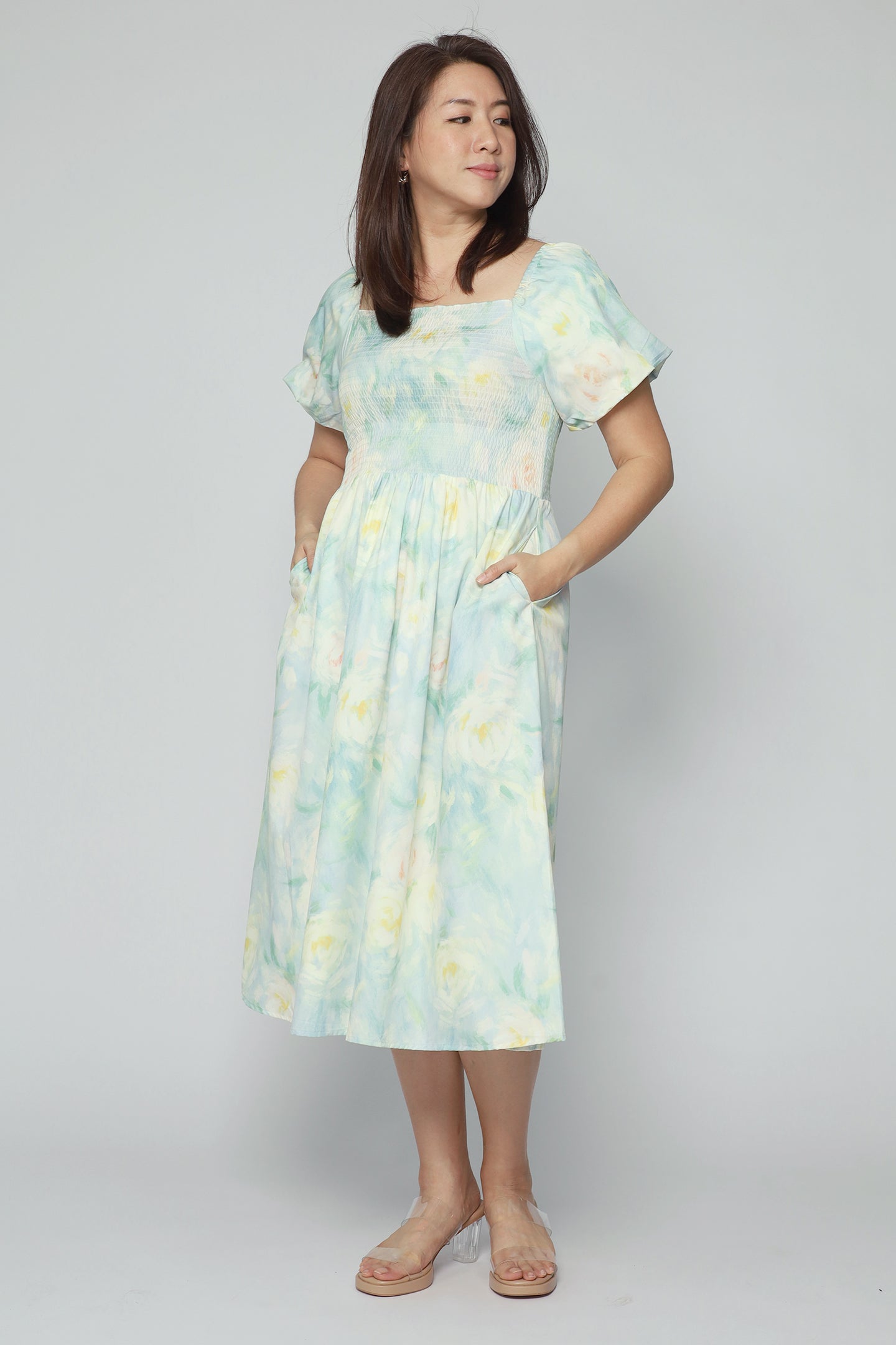 Sora Dress in Ivory Petal