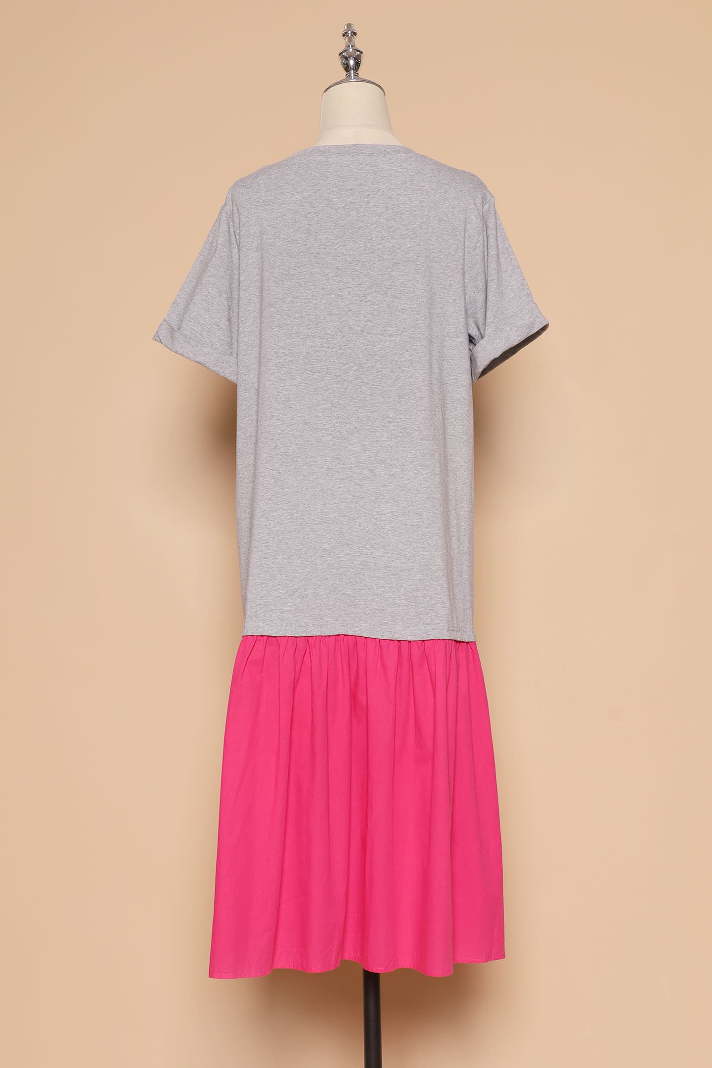 PO - Sammie Colourblock Dress in Grey Pink