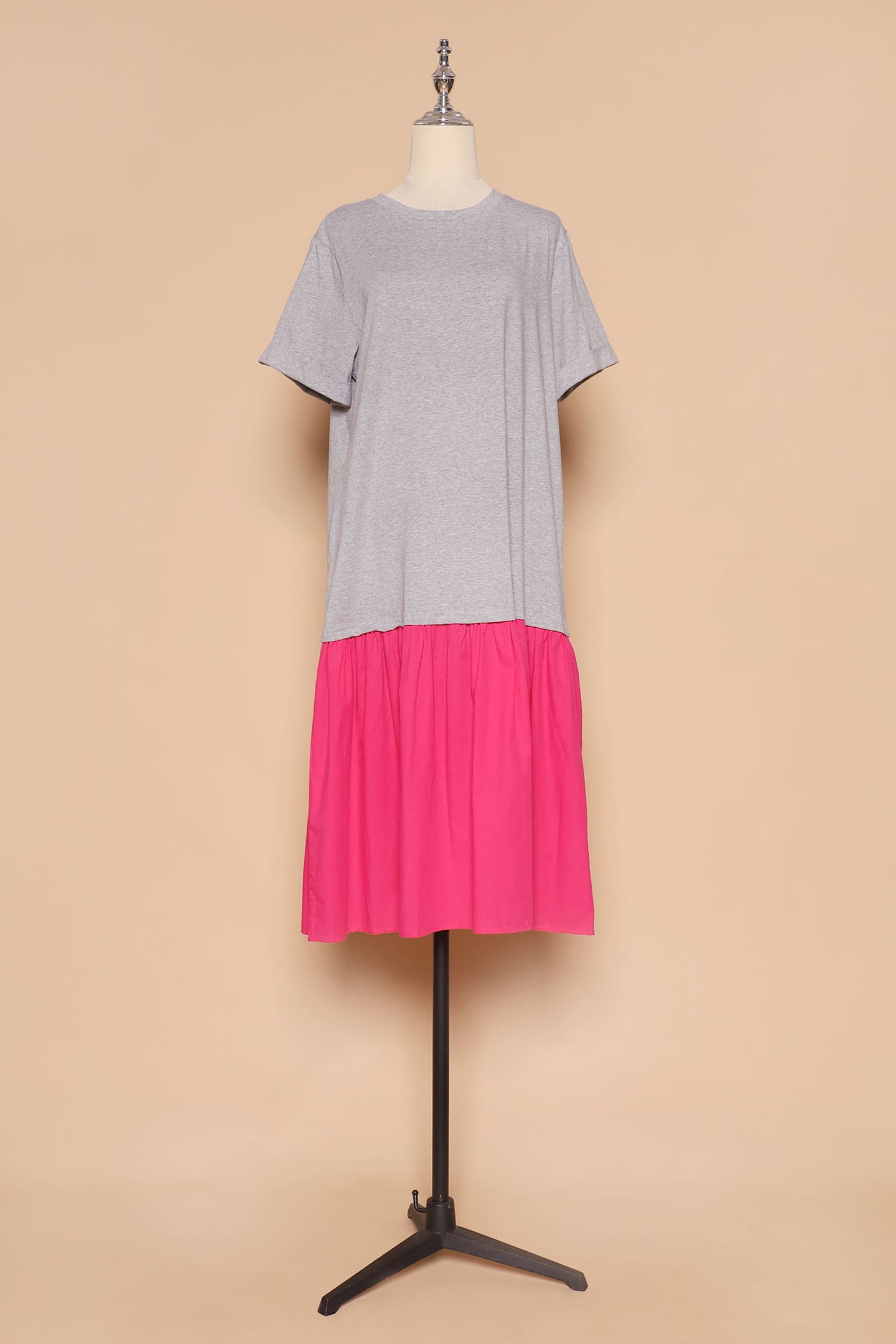 PO - Sammie Colourblock Dress in Grey Pink