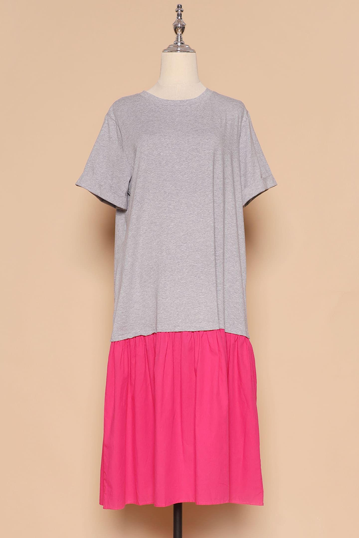 PO - Sammie Colourblock Dress in Grey Pink