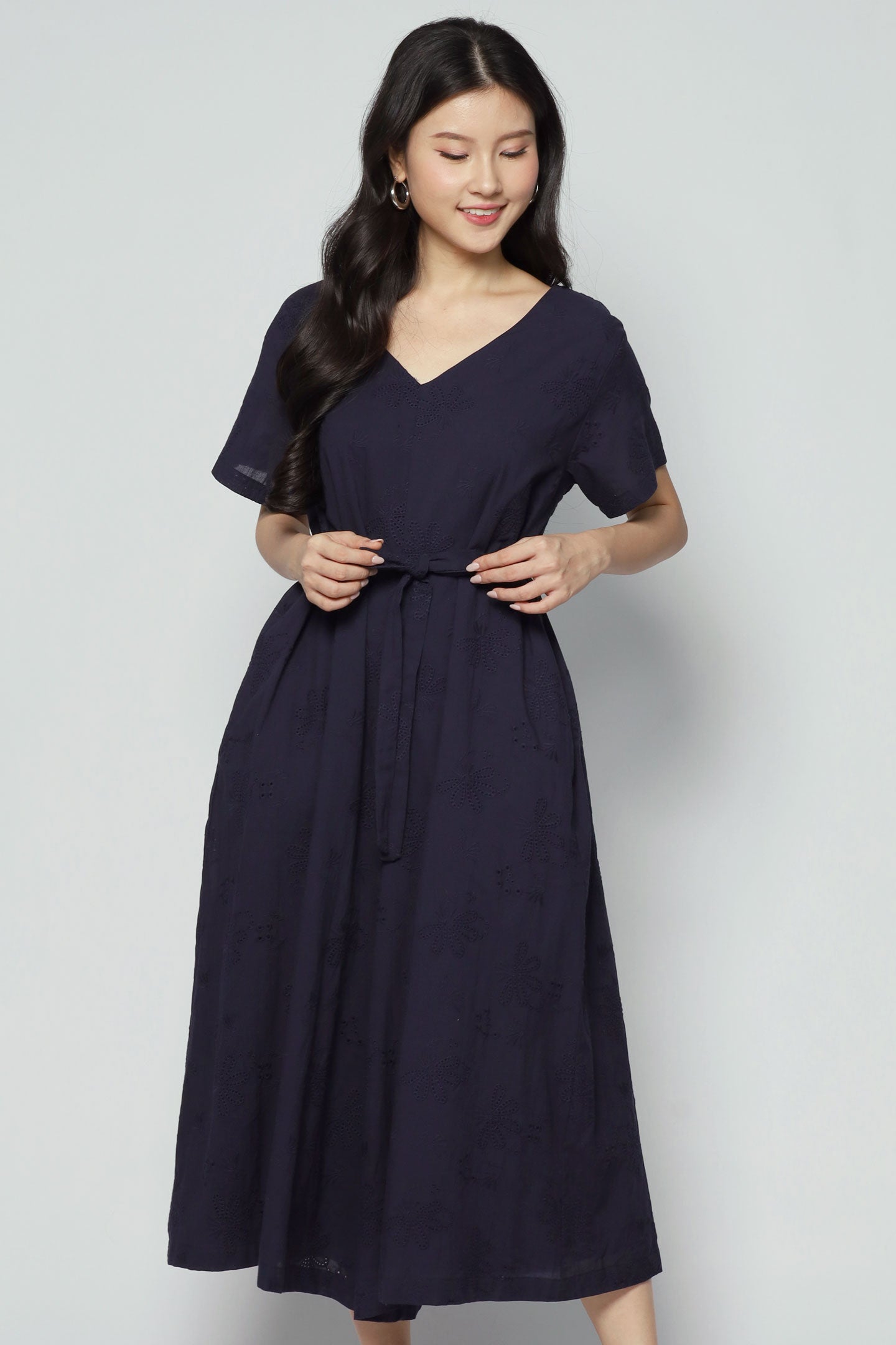 Shirokuro Jumpsuit in Blue Eyelet Dream