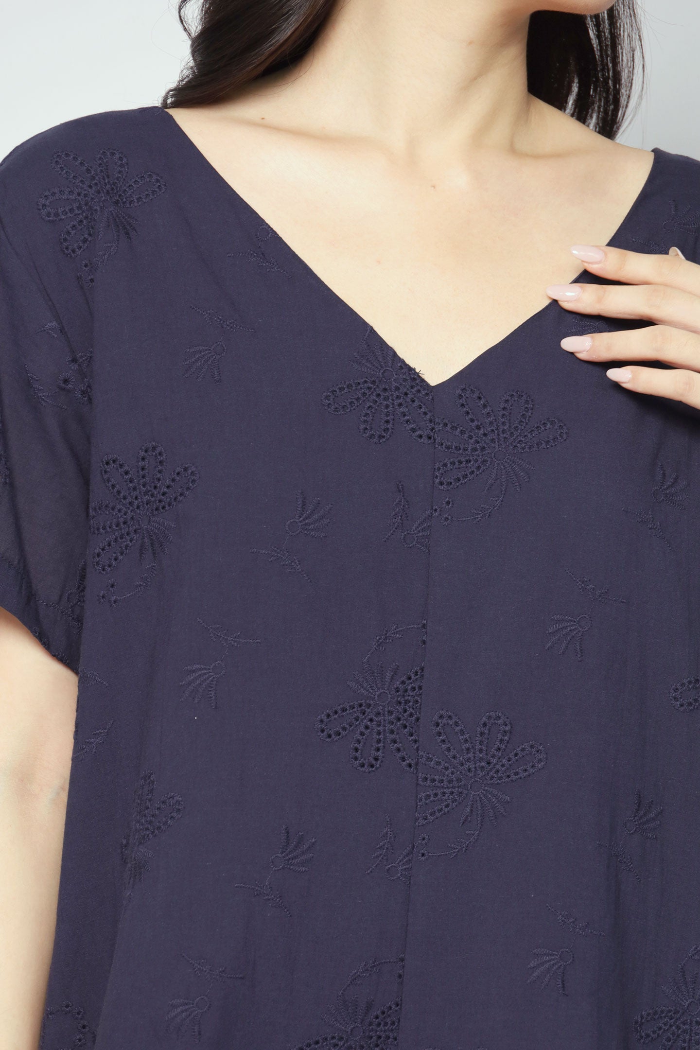 Shirokuro Jumpsuit in Blue Eyelet Dream