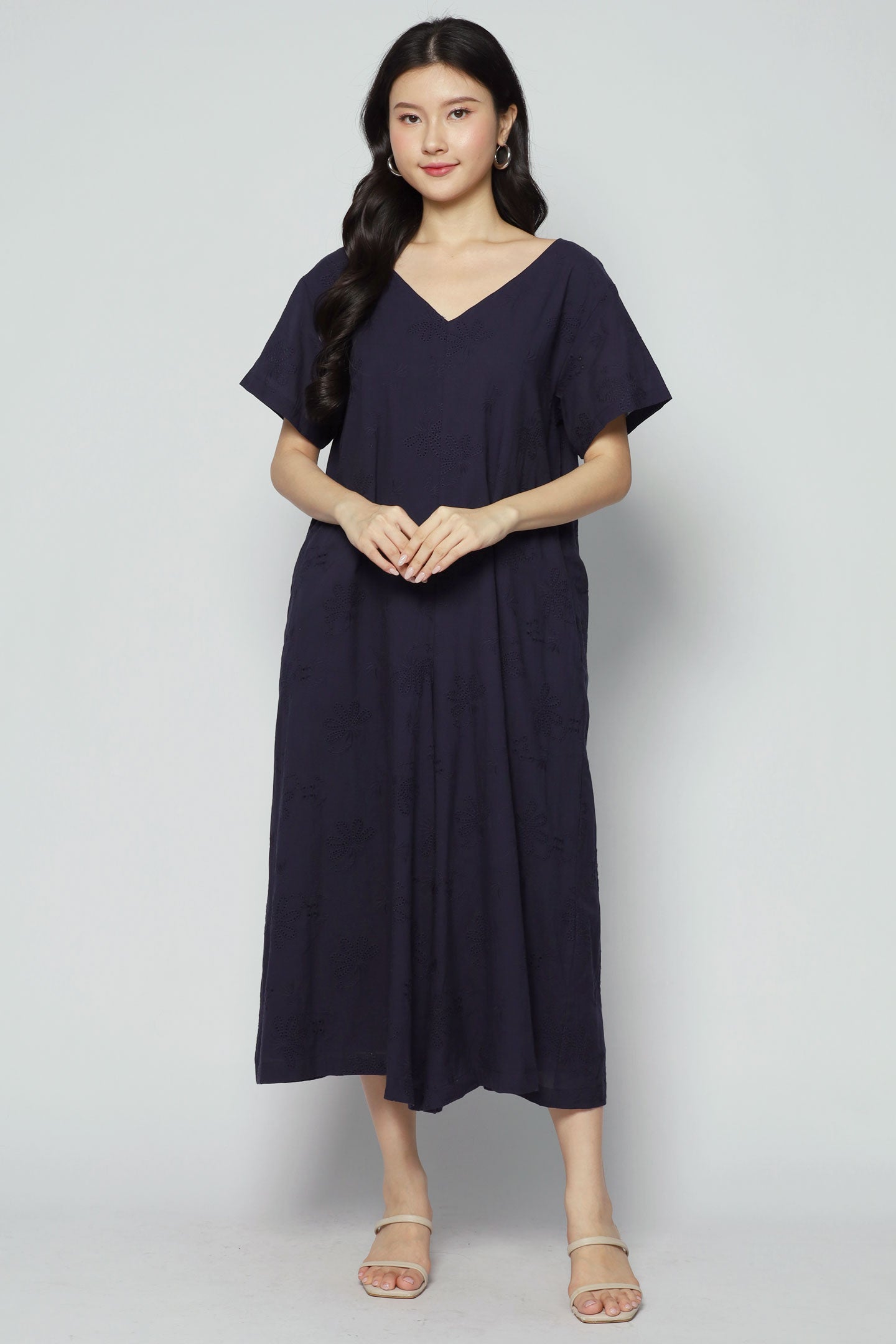 Shirokuro Jumpsuit in Blue Eyelet Dream