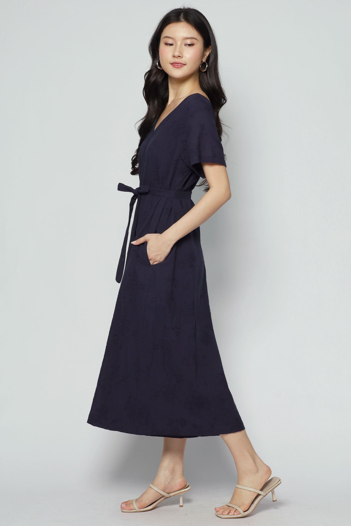 Shirokuro Jumpsuit in Blue Eyelet Dream
