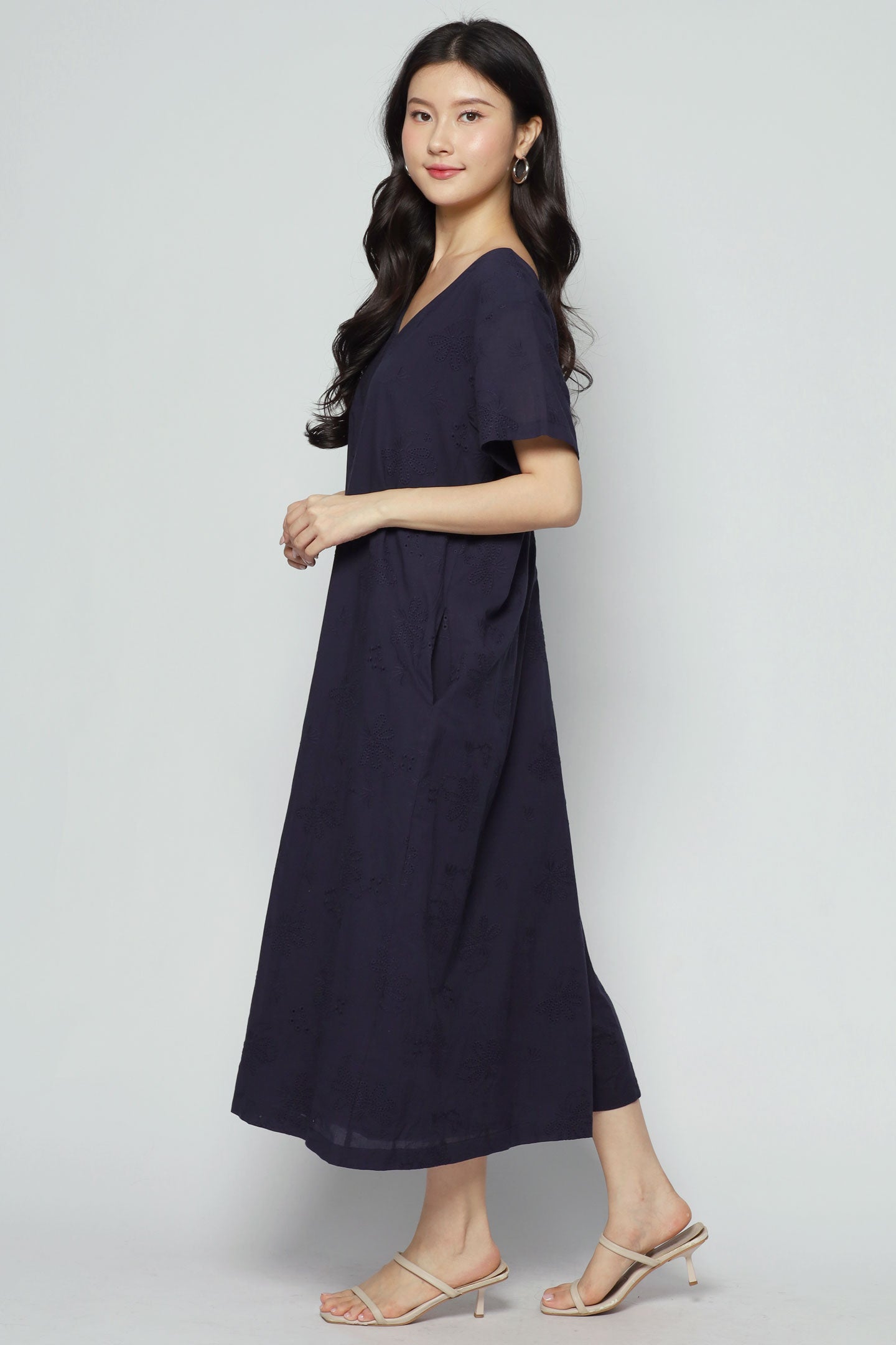 Shirokuro Jumpsuit in Blue Eyelet Dream