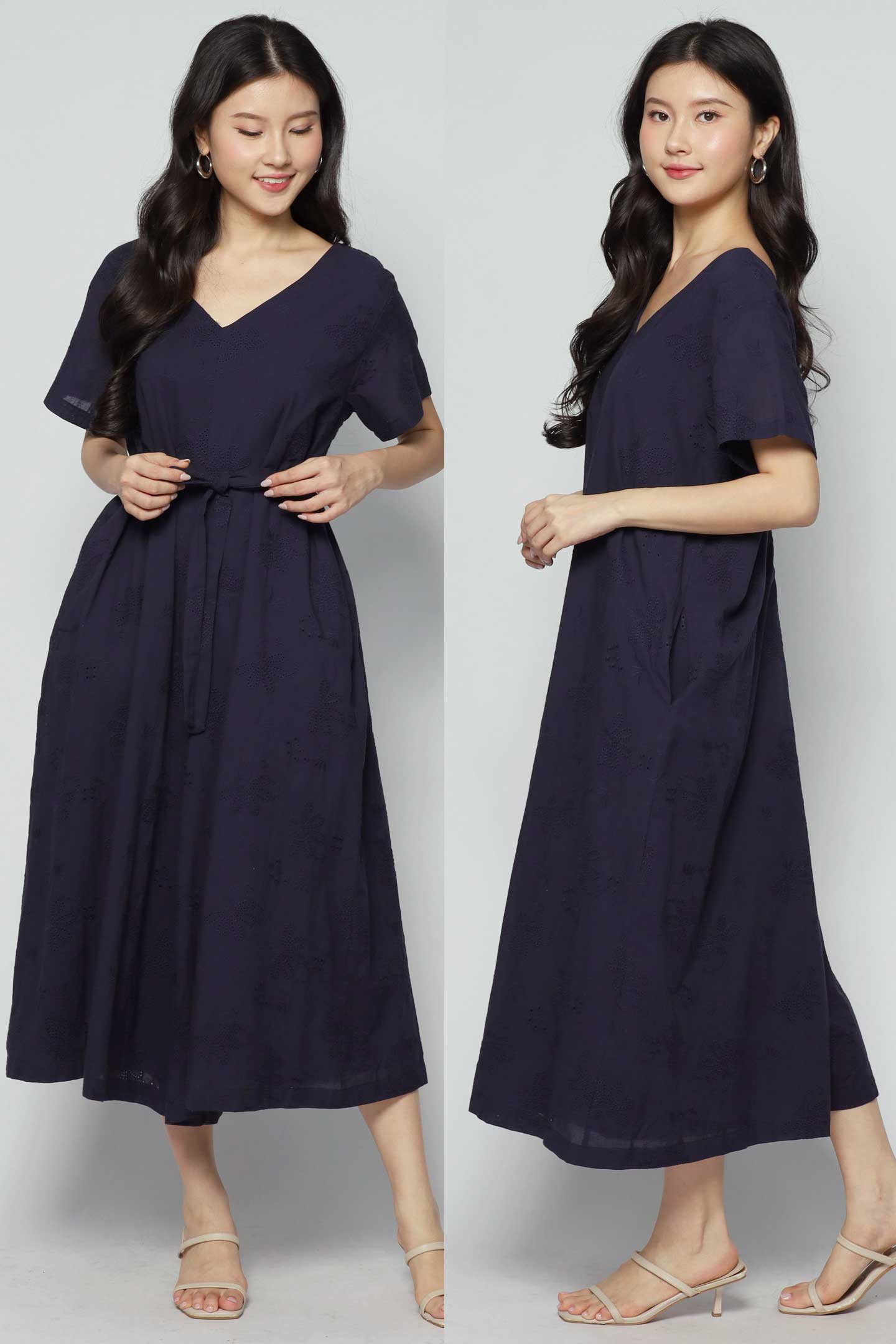 Shirokuro Jumpsuit in Blue Eyelet Dream