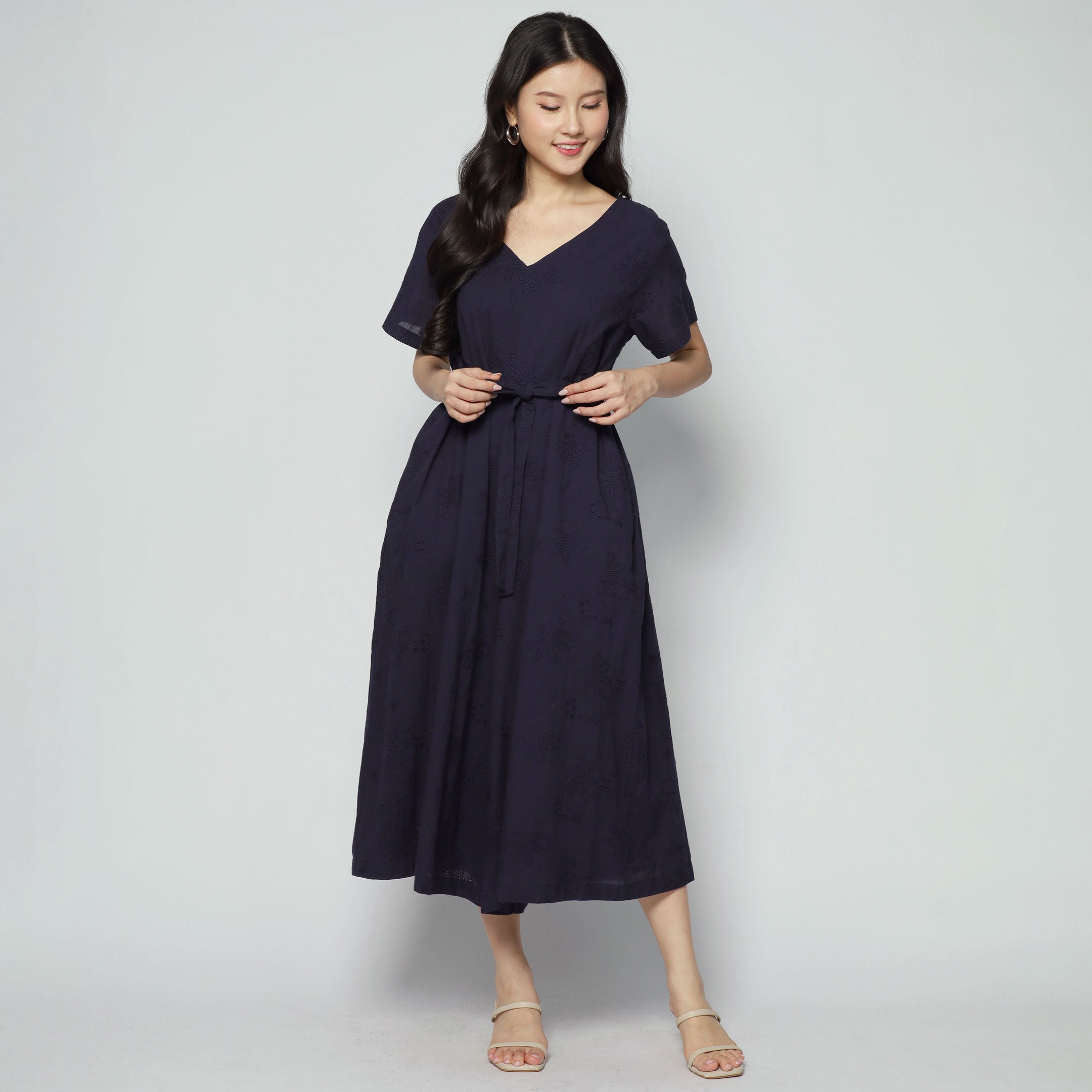 Shirokuro Jumpsuit in Blue Eyelet Dream